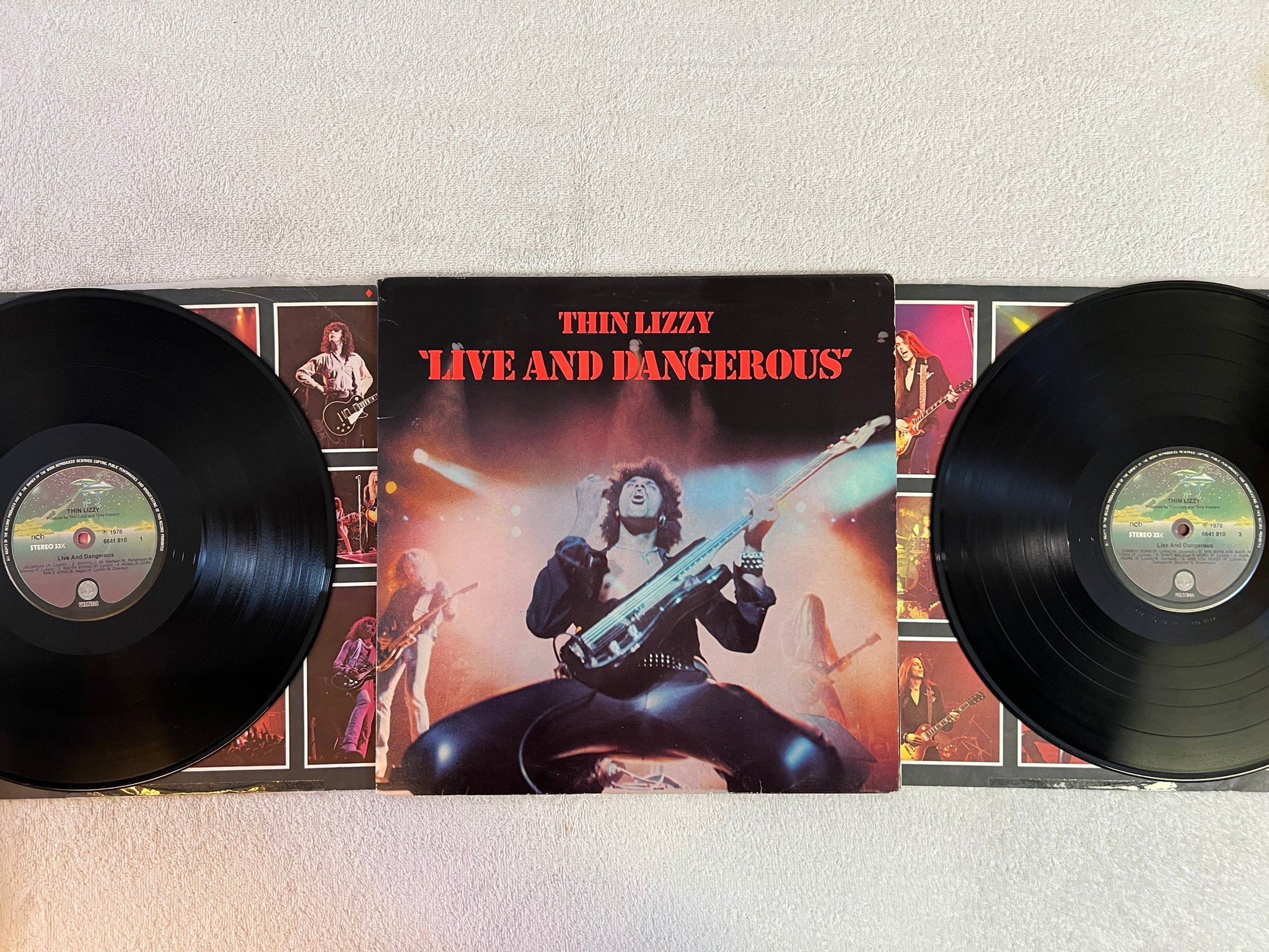 Omslagsbild för skivan THIN LIZZY live and dangerous 2xLP -78 ncb VERTIGO 6641 810