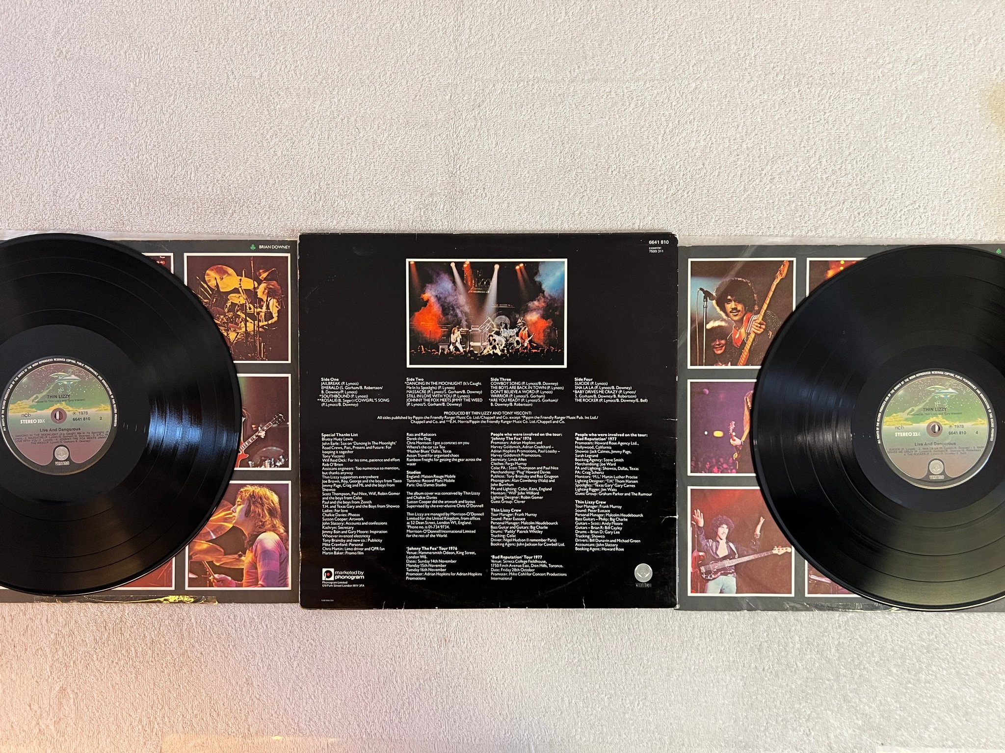 Omslagsbild för skivan THIN LIZZY live and dangerous 2xLP -78 ncb VERTIGO 6641 810