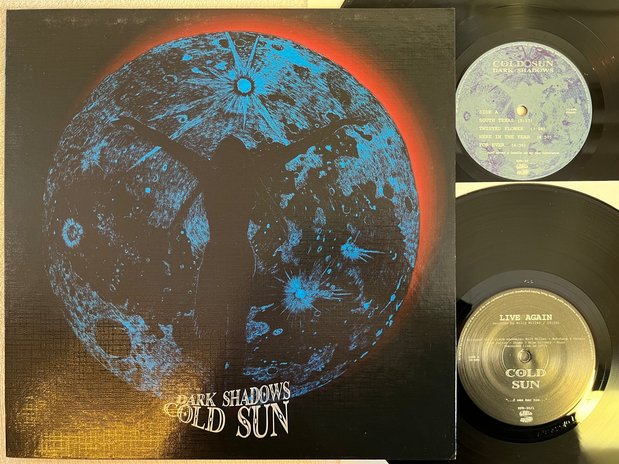 Omslagsbild för skivan COLD SUN Dark Shadows LP + 10" Ger 2008 WORLD IN SOUND RFR 030 psych 
