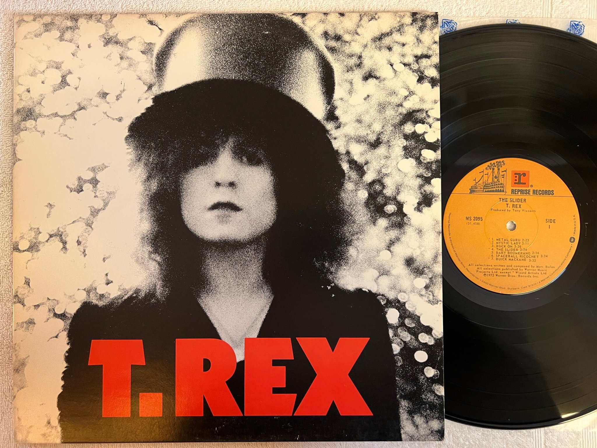 Omslagsbild för skivan T REX the slider LP -72 US REPRISE MS 2095