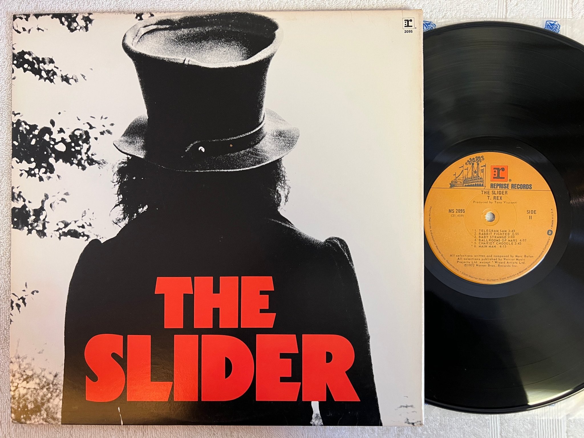 Omslagsbild för skivan T REX the slider LP -72 US REPRISE MS 2095