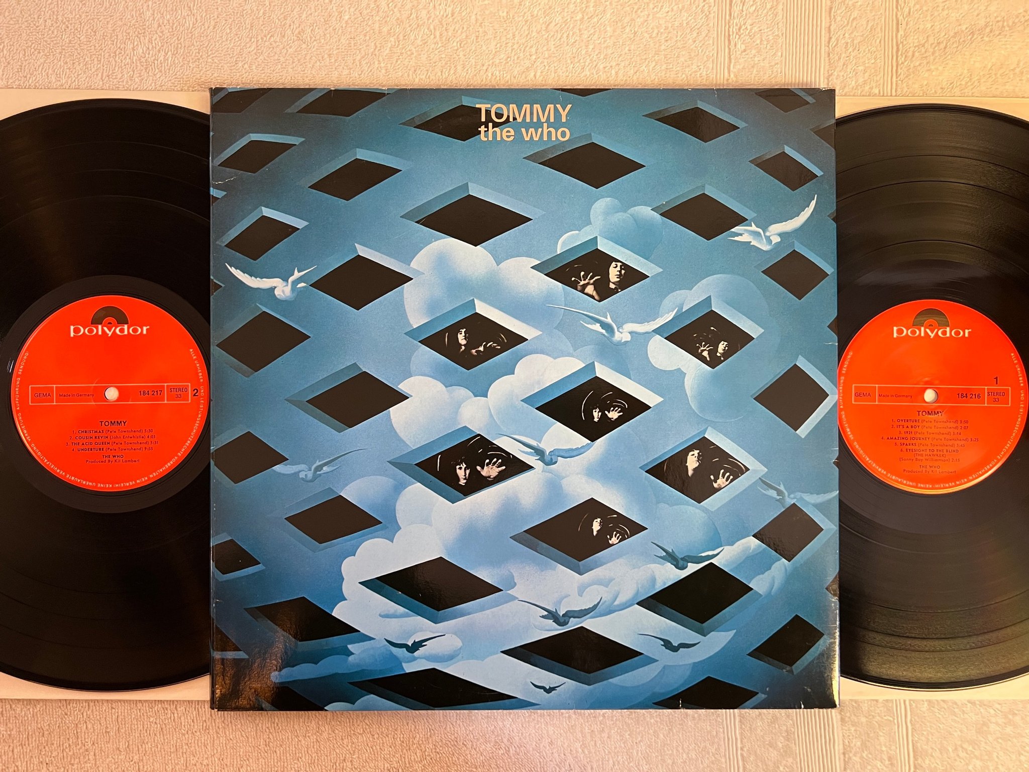 Omslagsbild för skivan THE WHO Tommy 2xLP Ger POLYDOR 184216