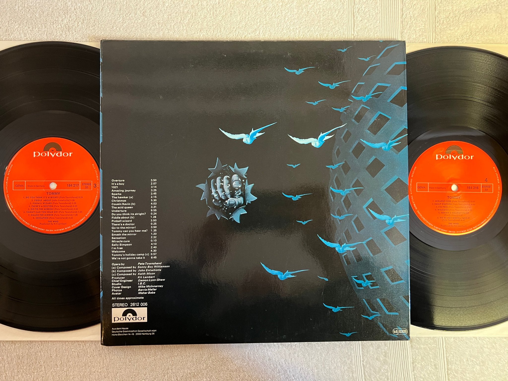 Omslagsbild för skivan THE WHO Tommy 2xLP Ger POLYDOR 184216