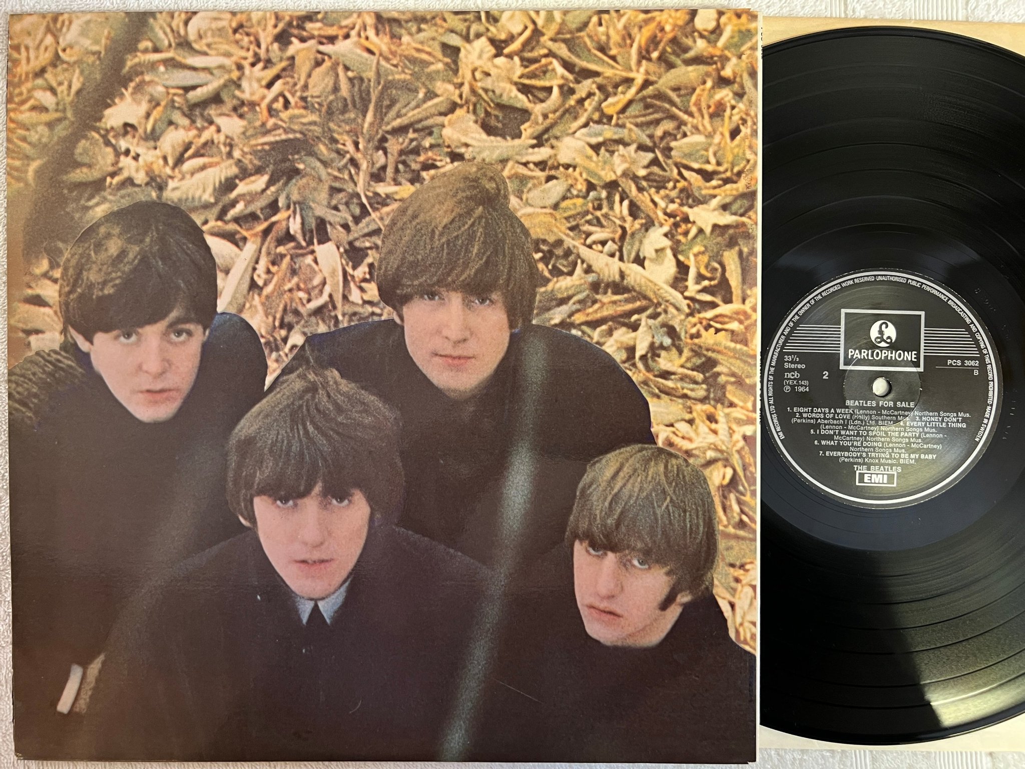 Omslagsbild för skivan THE BEATLES for sale LP re Swe EMI / PARLOPHONE PCS 3062