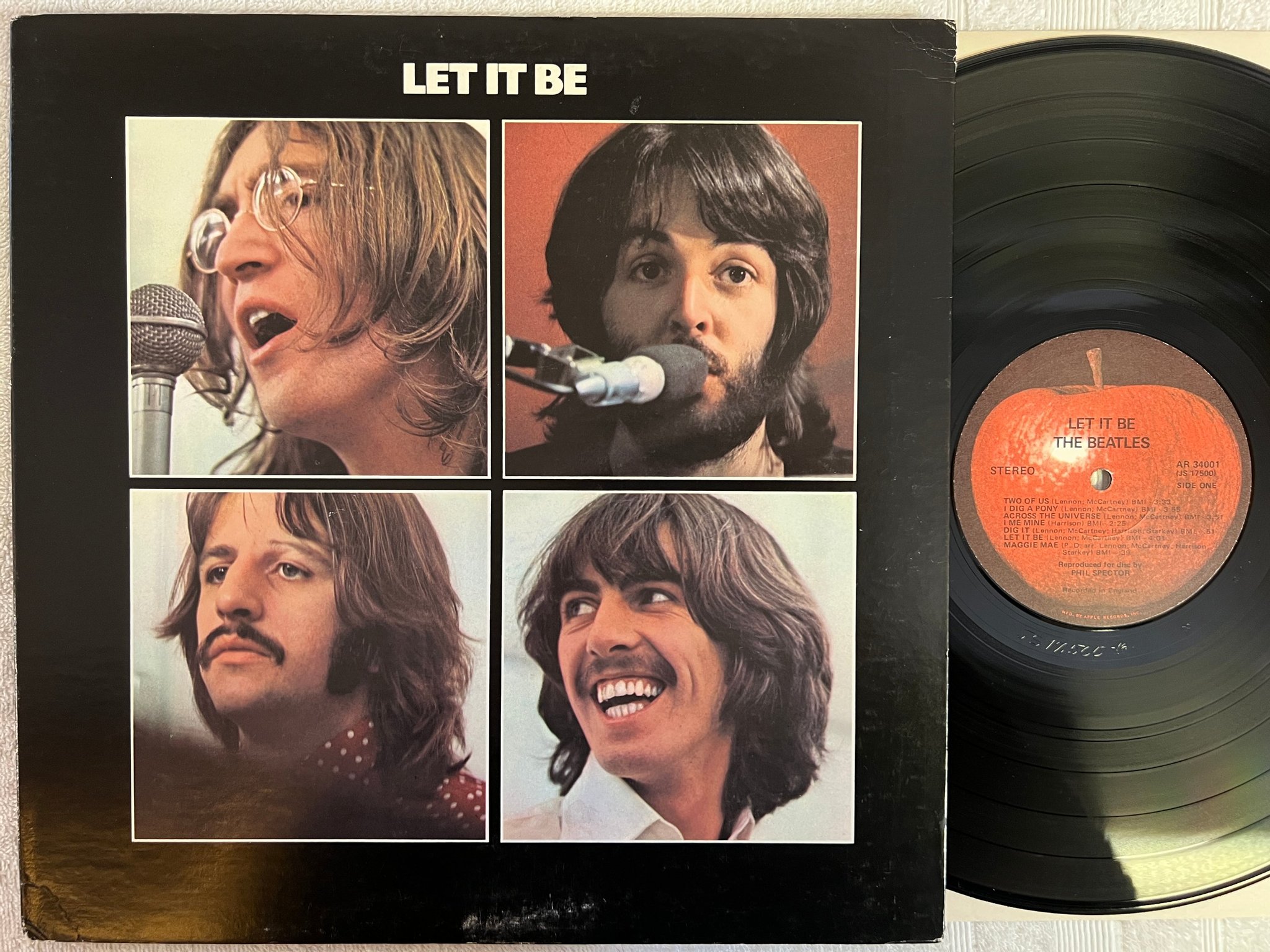 Omslagsbild för skivan THE BEATLES Let It Be LP -70 US APPLE AR 34001