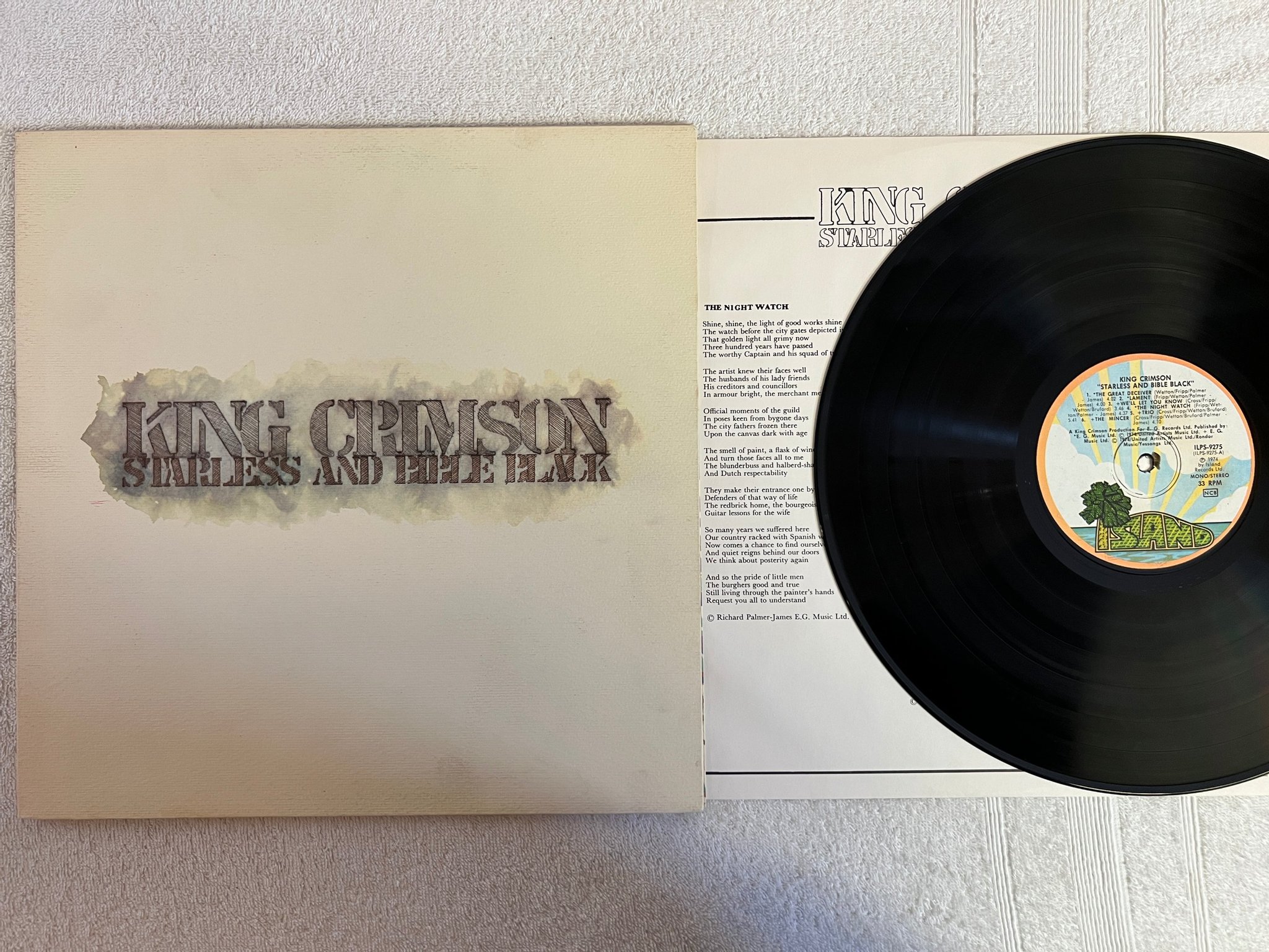 Omslagsbild för skivan KING CRIMSON starless and bible black LP -74 ncb ISLAND ILPS 9275