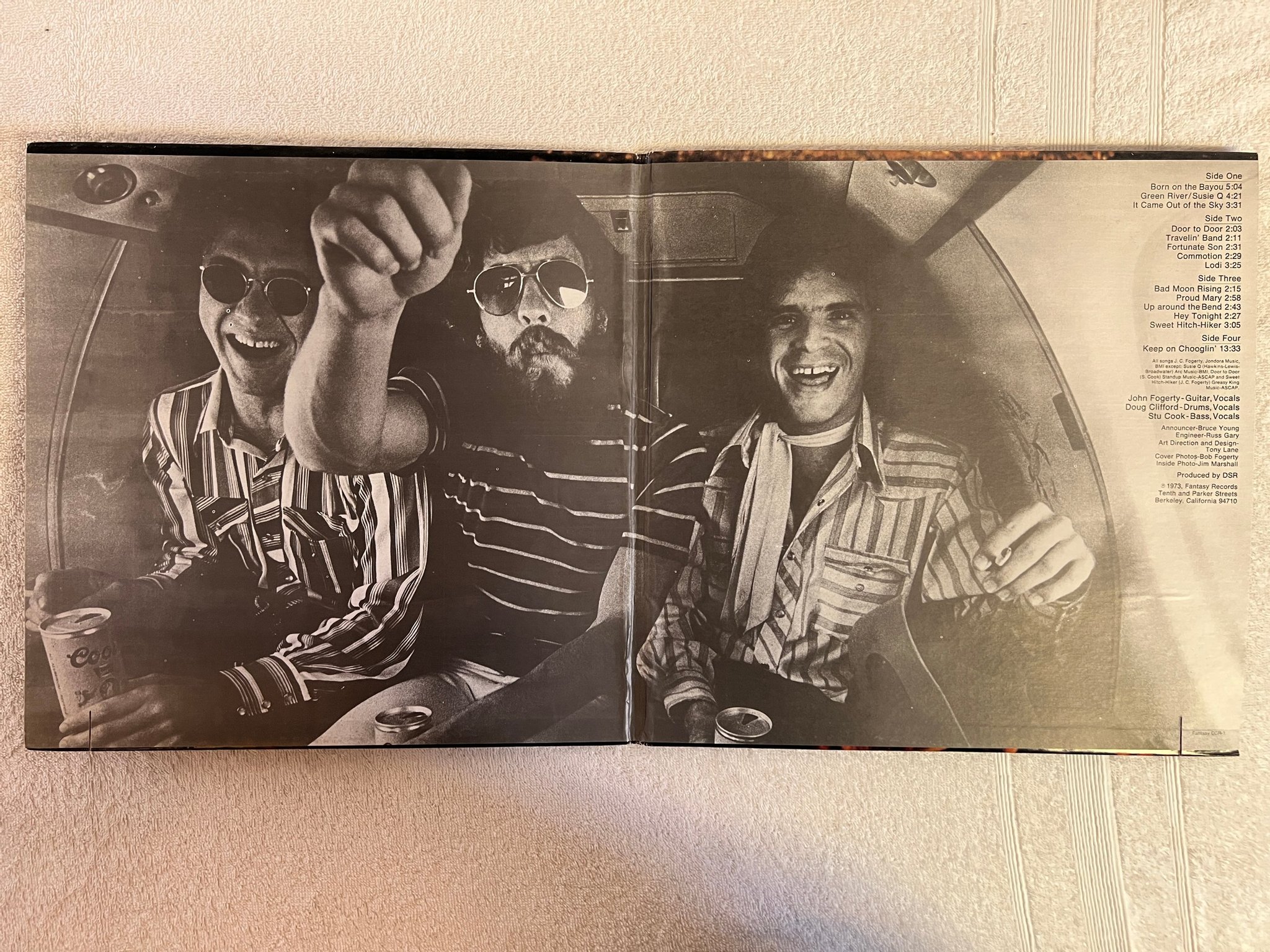 Omslagsbild för skivan CREEDENCE CLEARWATER REVIVAL Live In Europe 2xLP -73 US FANTASY  CCR-1