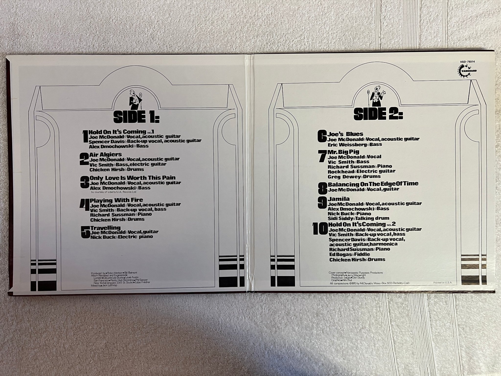 Omslagsbild för skivan COUNTRY JOE McDONALD Hold On, It's Coming LP -71 US VANGUARD VSD 79314