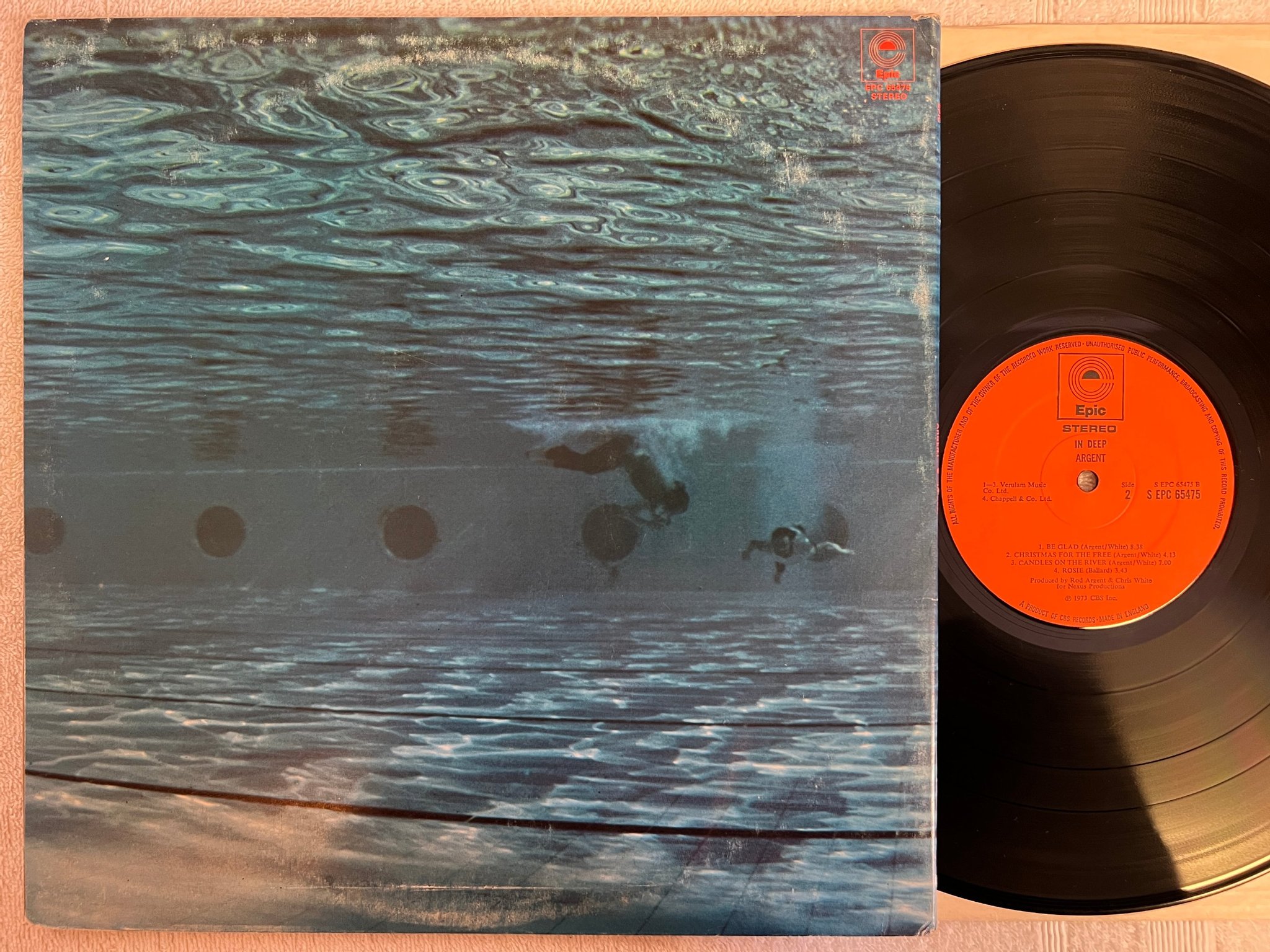 Omslagsbild för skivan ARGENT in deep LP -73 UK EPIC S EPC 65475