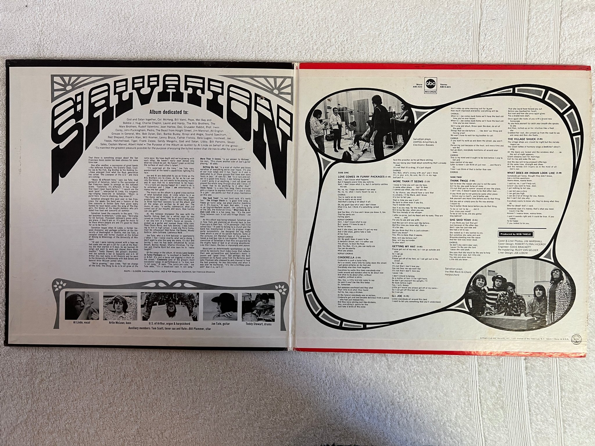 Omslagsbild för skivan SALVATION s/t LP -68 US ABC ABCS-623 psych 