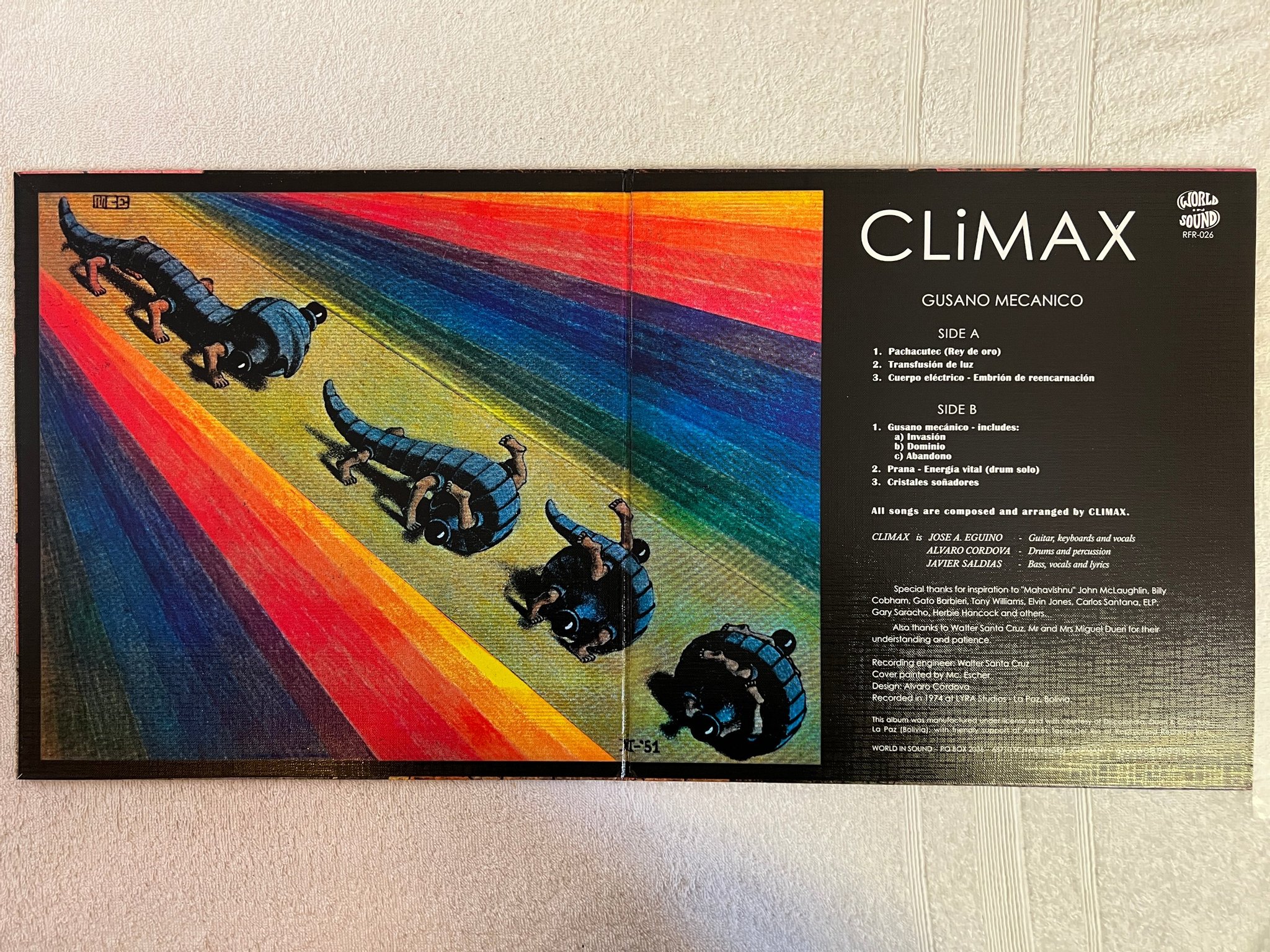Omslagsbild för skivan CLIMAX gusano mecanico LP + 7" RE -74/2005 Ger RFR-026 psych / prog
