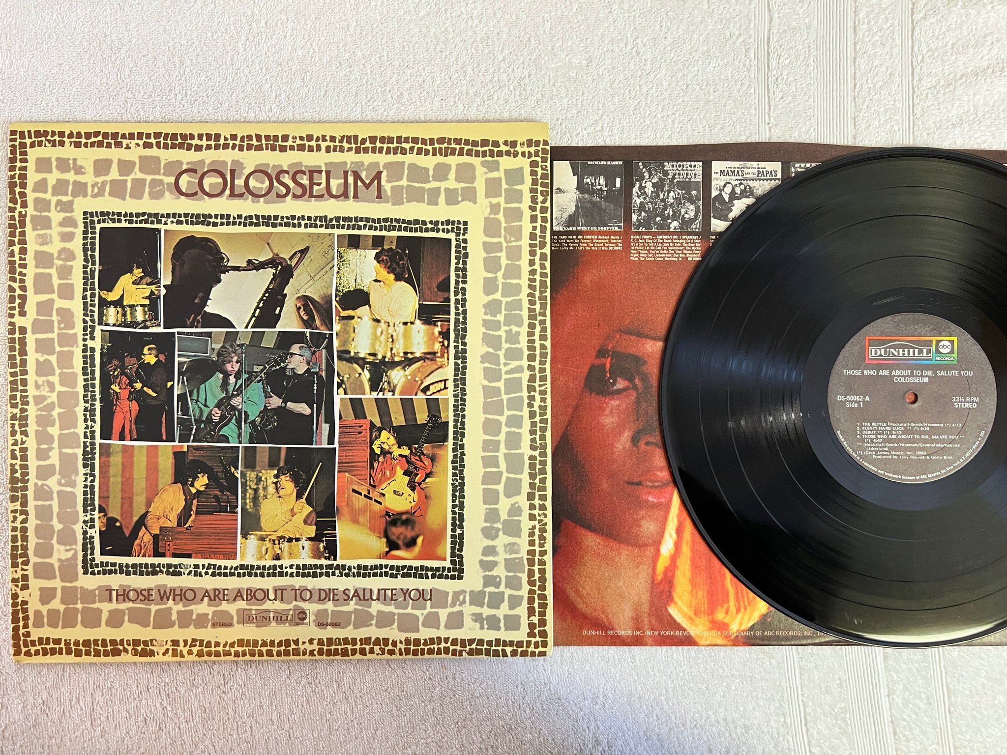 Omslagsbild för skivan COLOSSEUM those who are about to die LP -69 US DUNHILL DS 50062