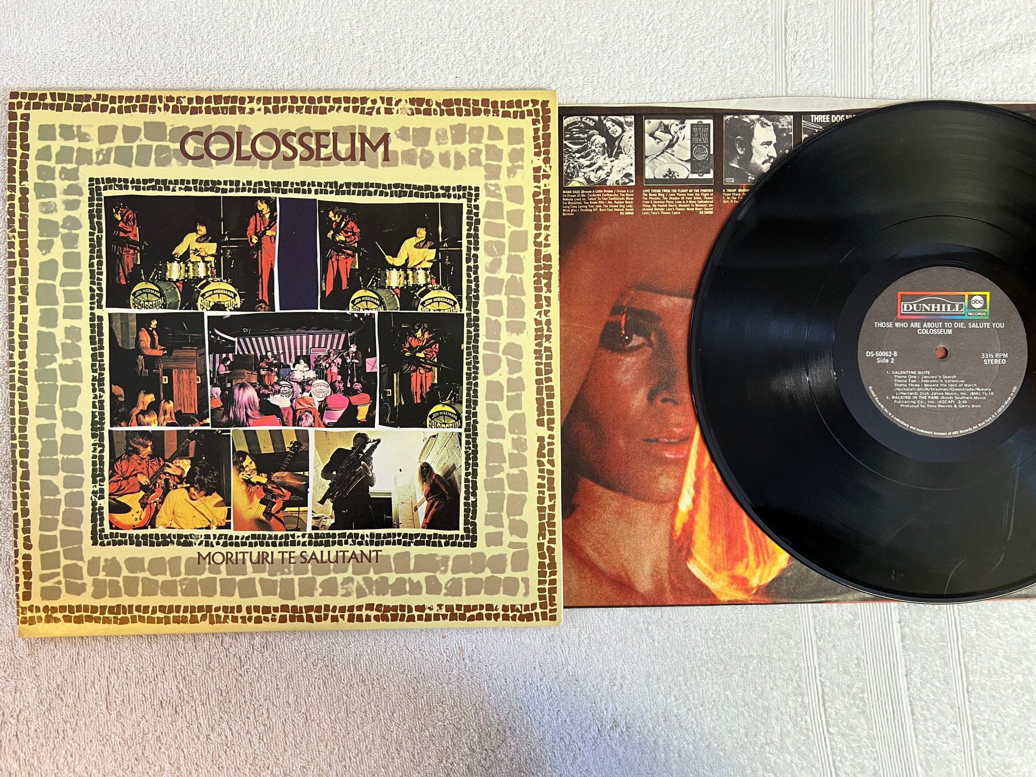 Omslagsbild för skivan COLOSSEUM those who are about to die LP -69 US DUNHILL DS 50062