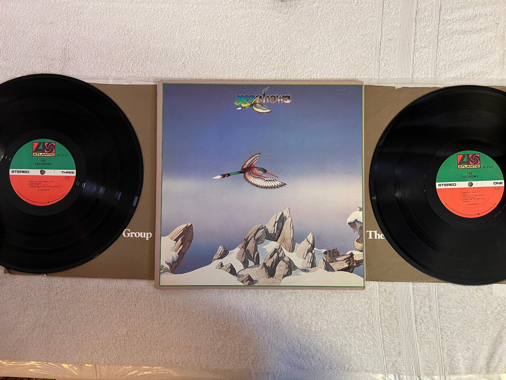 Omslagsbild för skivan YES Yesshows 2xLP -80 US ATLANTIC SD 2-510