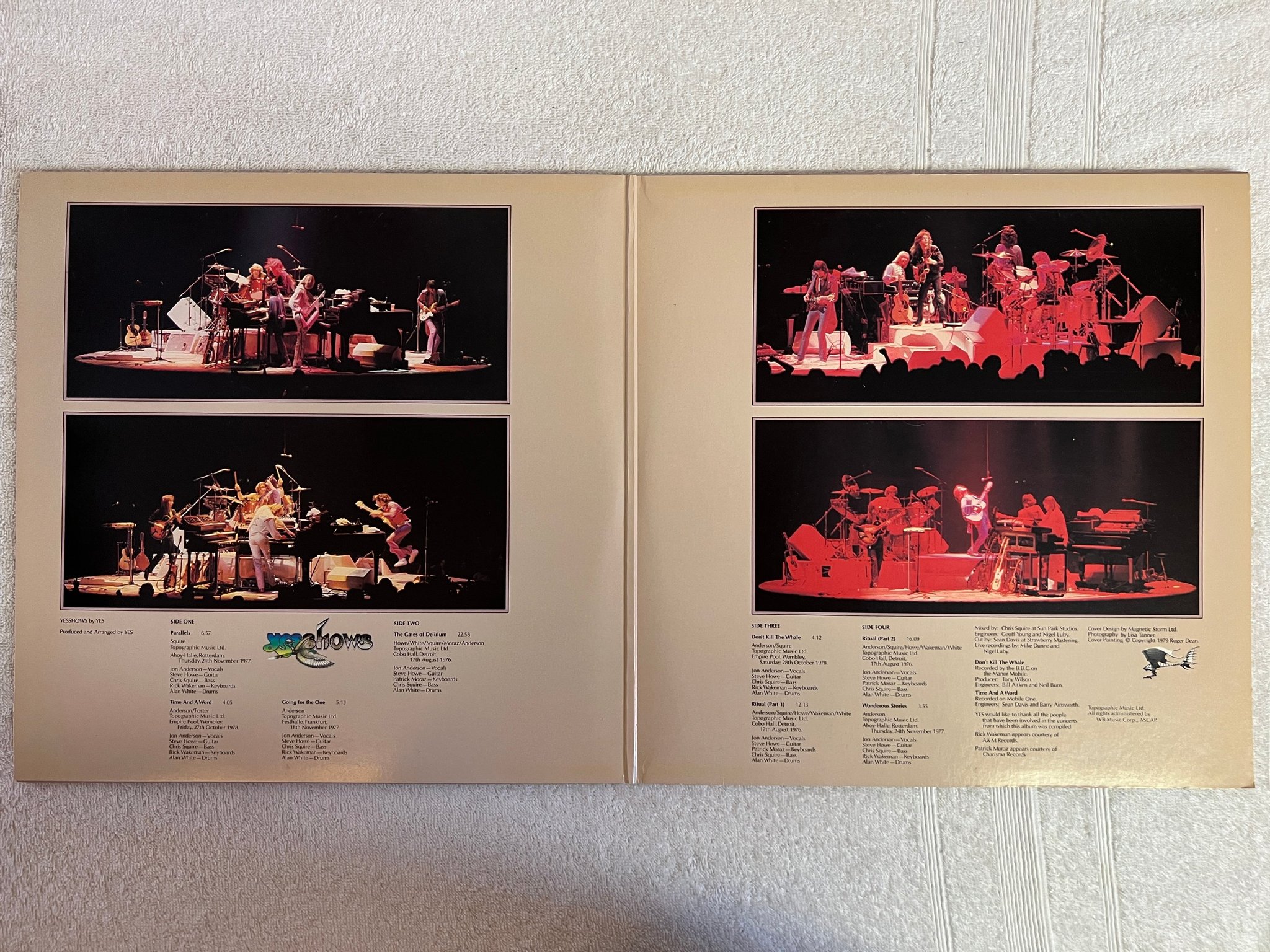 Omslagsbild för skivan YES Yesshows 2xLP -80 US ATLANTIC SD 2-510