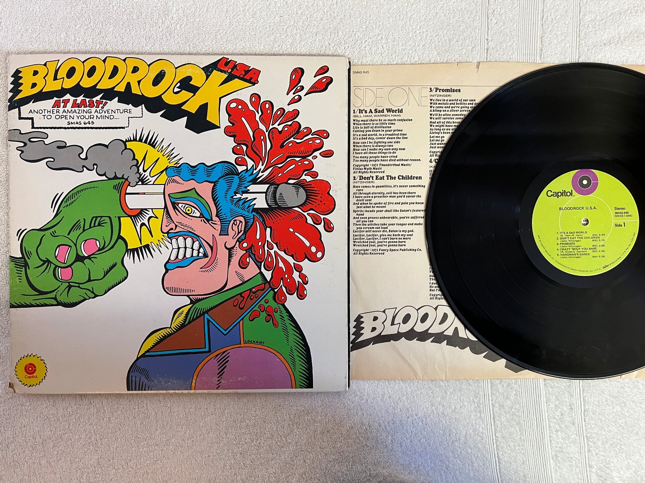 Omslagsbild för skivan BLOODROCK Bloodrock U.S.A. LP -71 US CAPITOL SMAS 645