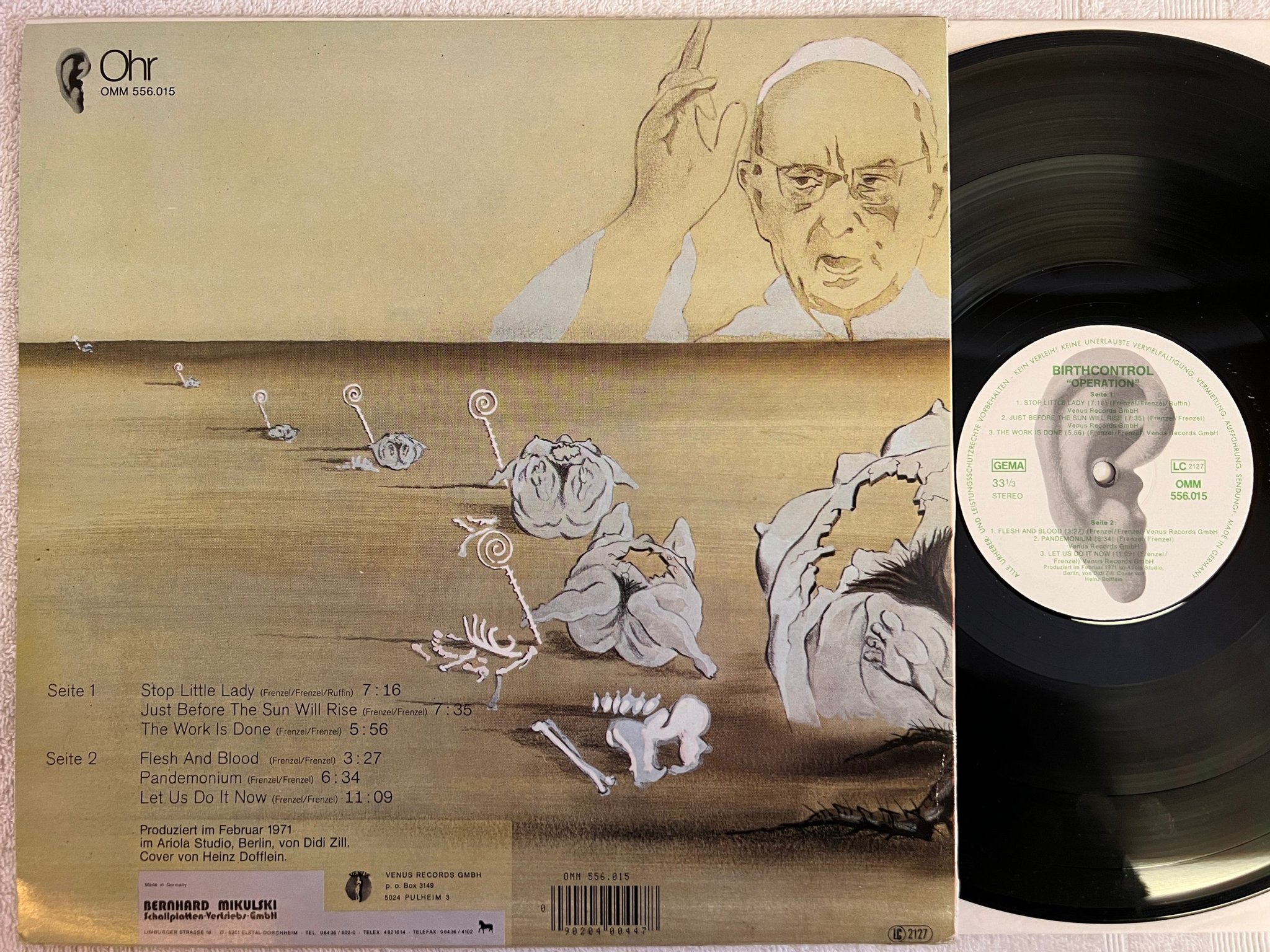 Omslagsbild för skivan BIRTHCONTROL operation LP re -71/89 Ger OMM 556.015 krautrock