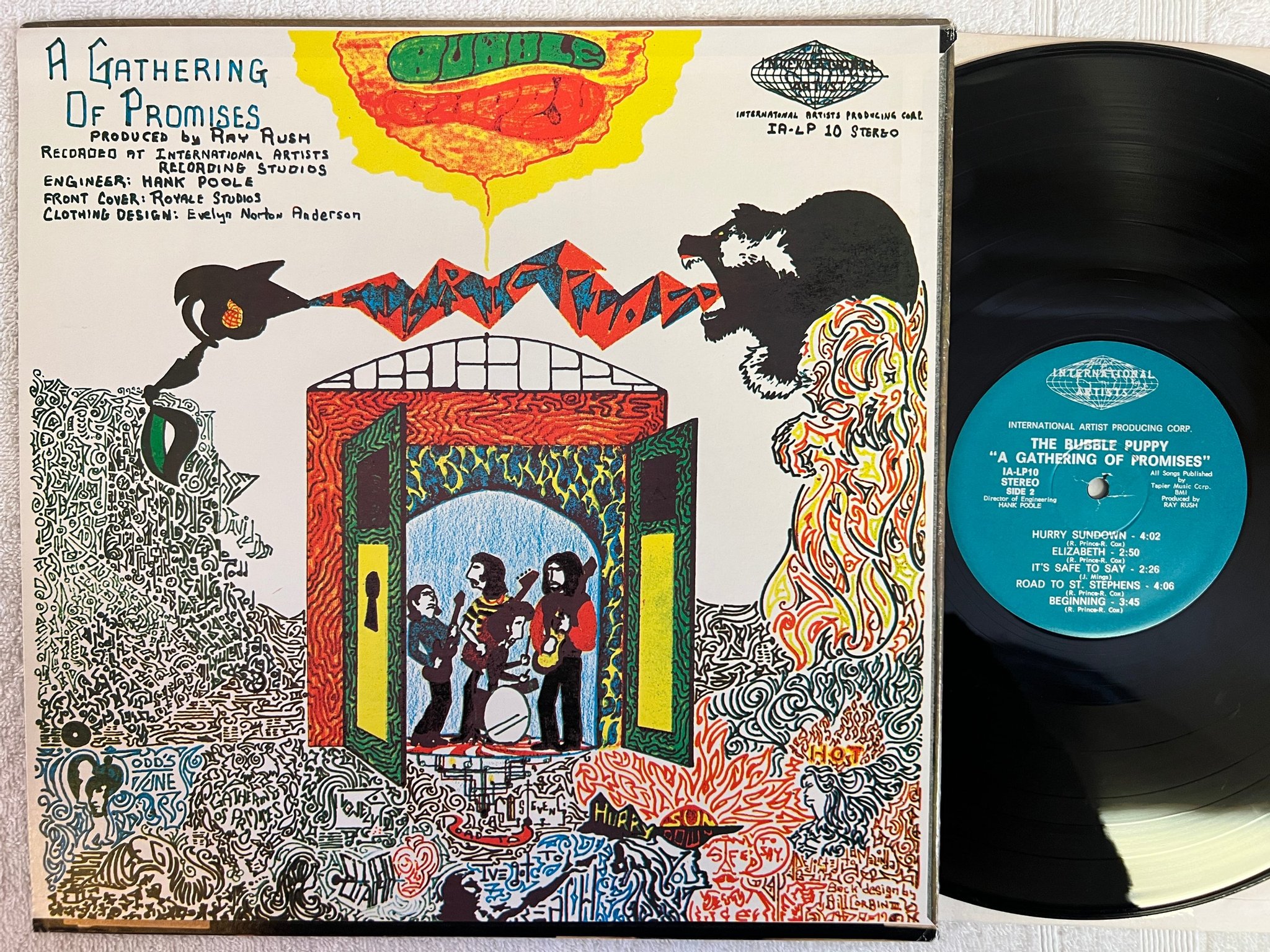 Omslagsbild för skivan BUBBLE PUPPY A Gathering Of Promises LP -69/79 re US IA-LP 10 psych 