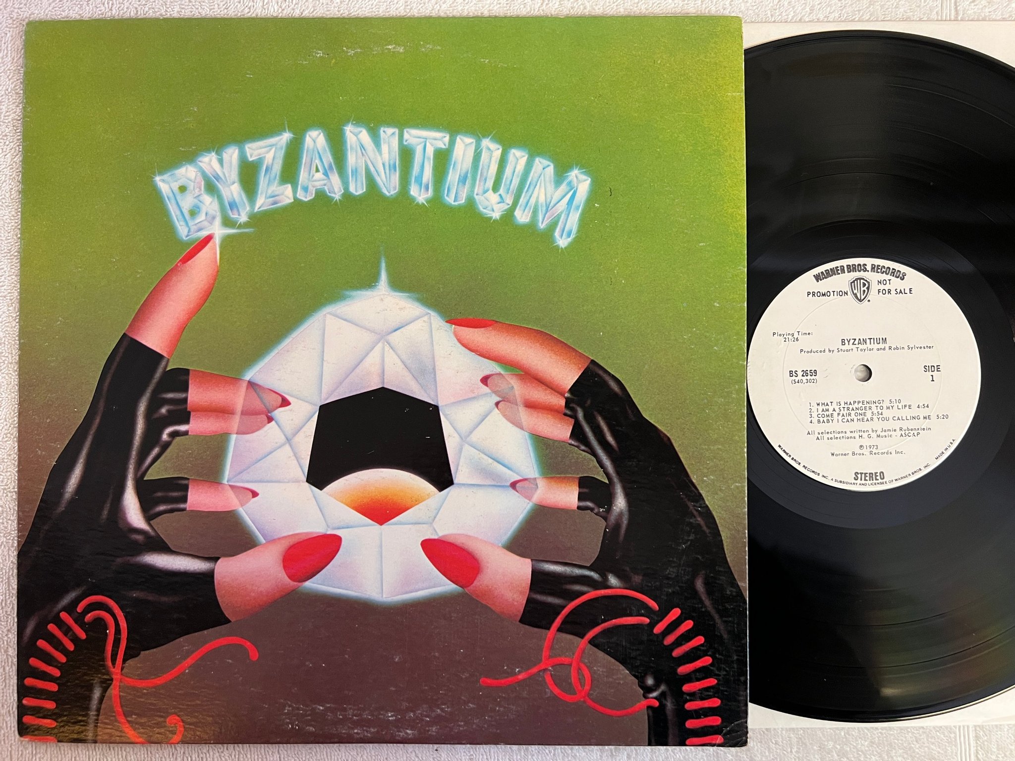 Omslagsbild för skivan BYZANTIUM s/t LP -72 US WARNER BROS promo BS-2659 prog