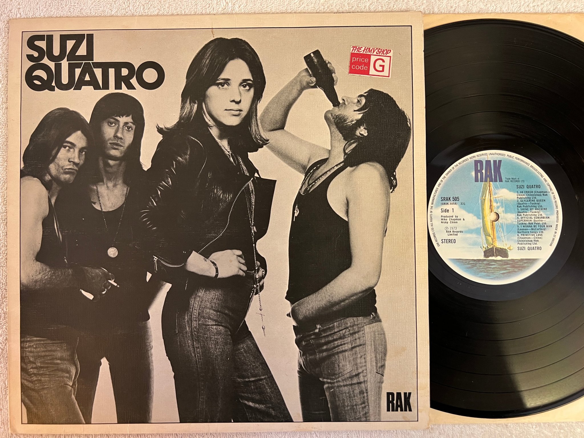 Omslagsbild för skivan SUZI QUATRO s/t LP -73 UK RAK SRAK 505 