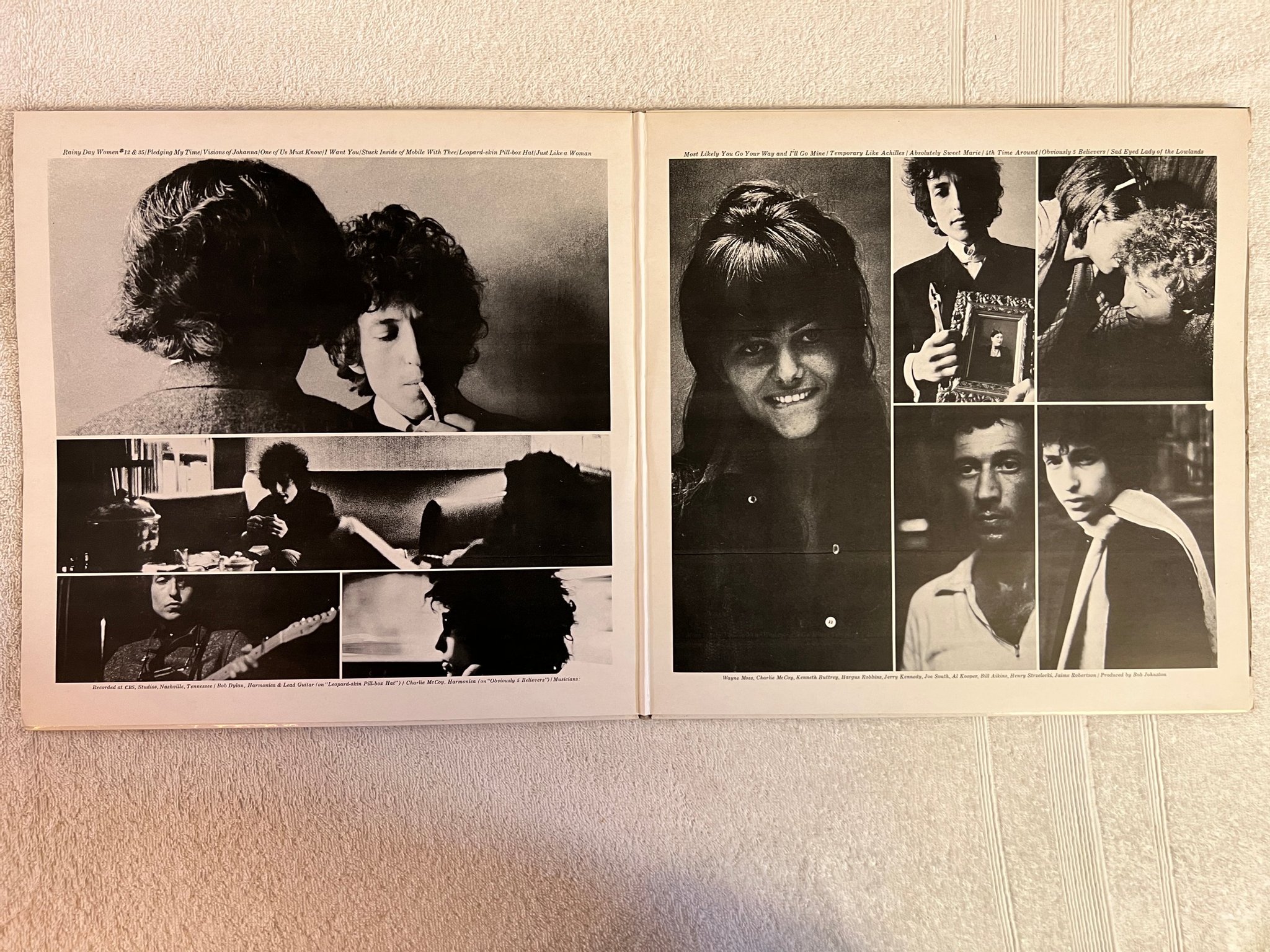 Omslagsbild för skivan BOB DYLAN blonde on blonde 2xLP -66 UK CBS SDDP 66012