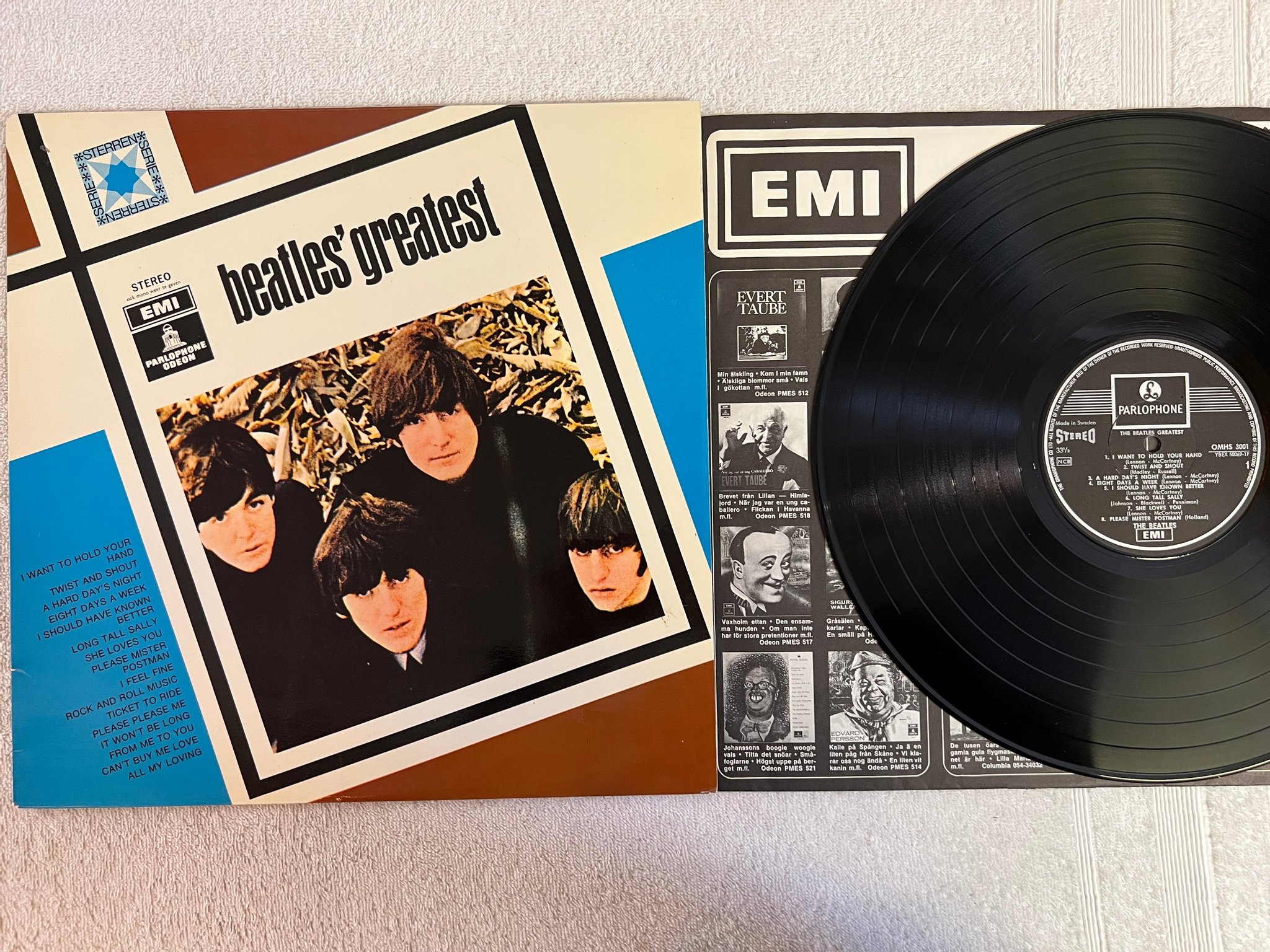 Omslagsbild för skivan THE BEATLES greatest LP ncb EMI / PARLOPHONE OMHS 3001