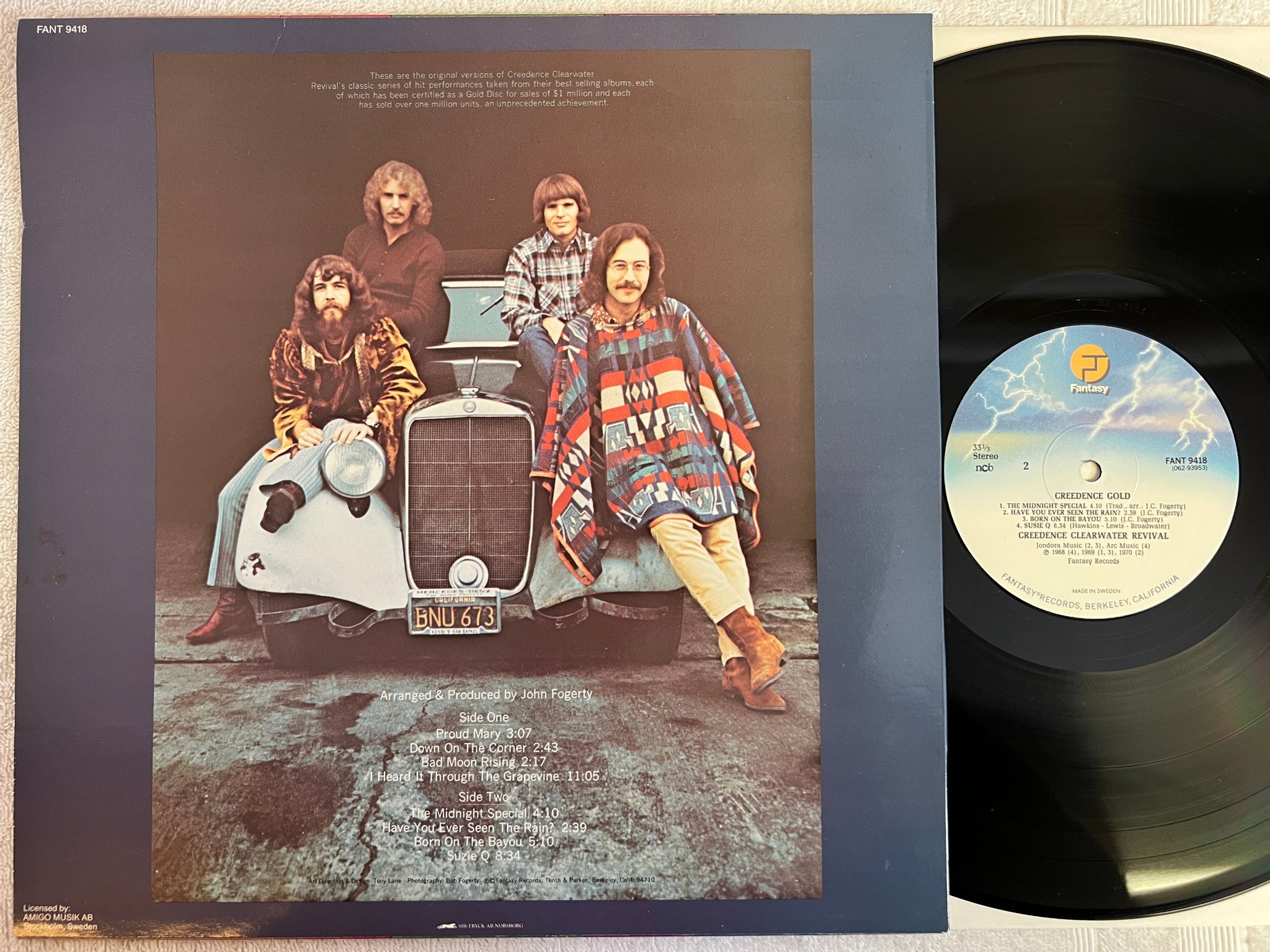 Omslagsbild för skivan CREEDENCE CLEARWATER REVIVAL gold LP re Swe FANTASY FANT 9418