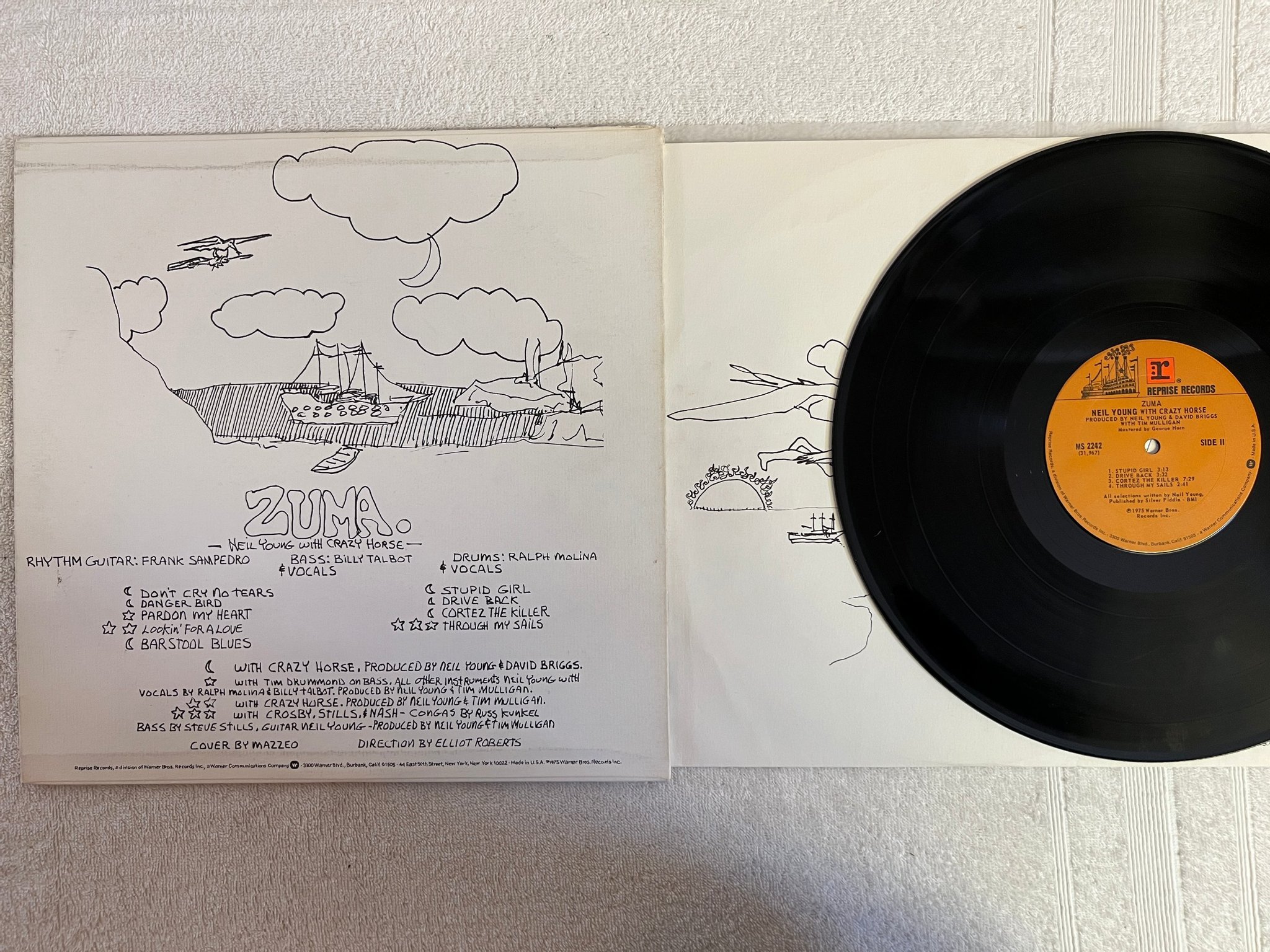 Omslagsbild för skivan NEIL YOUNG zuma LP -75 US REPRISE MS 2242