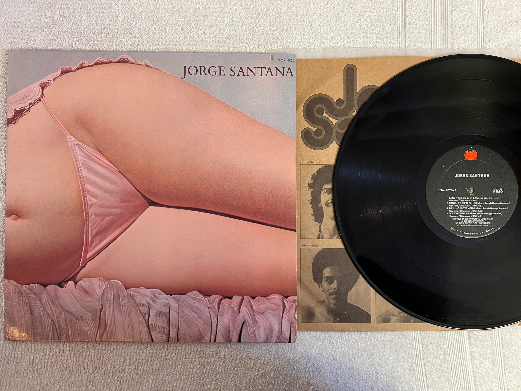 Omslagsbild för skivan JORGE SANTANA s/t LP -78 US TOMATO TOM-7020 