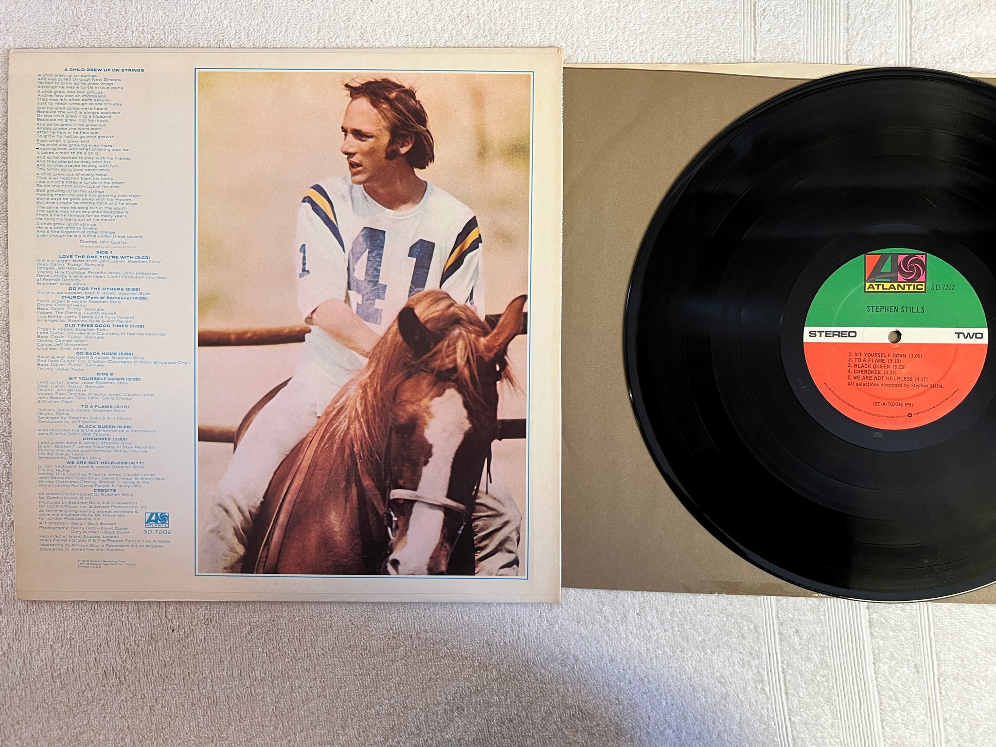 Omslagsbild för skivan STEPHEN STILLS s/t LP -70 US ATLANTIC SD 7202