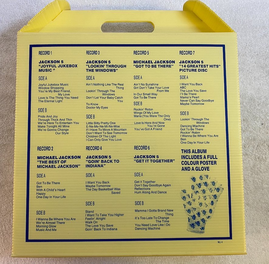 Omslagsbild för skivan MICHAEL JACKSONJackson five 7xLP box MOTOWN MJ4 w/ glove + post**RARE ***