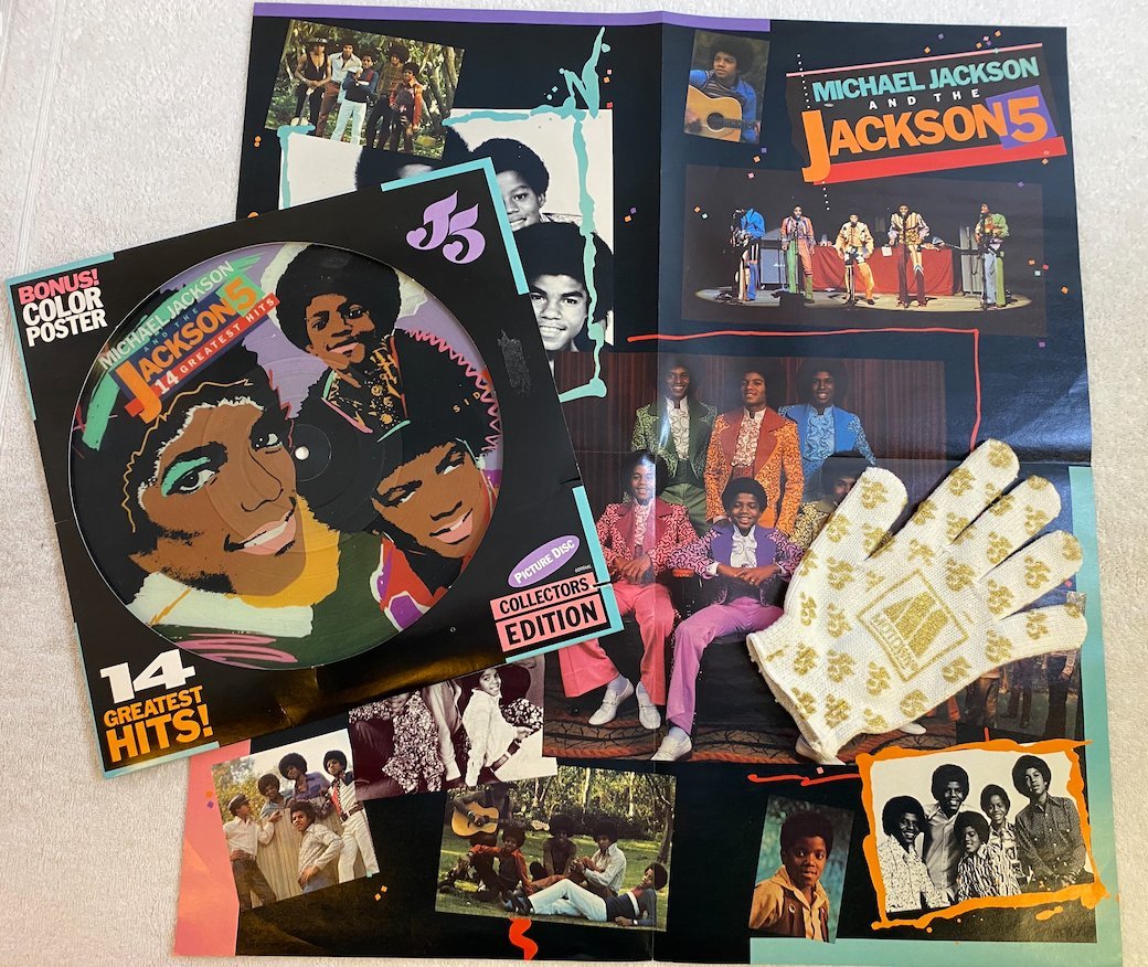 Omslagsbild för skivan MICHAEL JACKSONJackson five 7xLP box MOTOWN MJ4 w/ glove + post**RARE ***