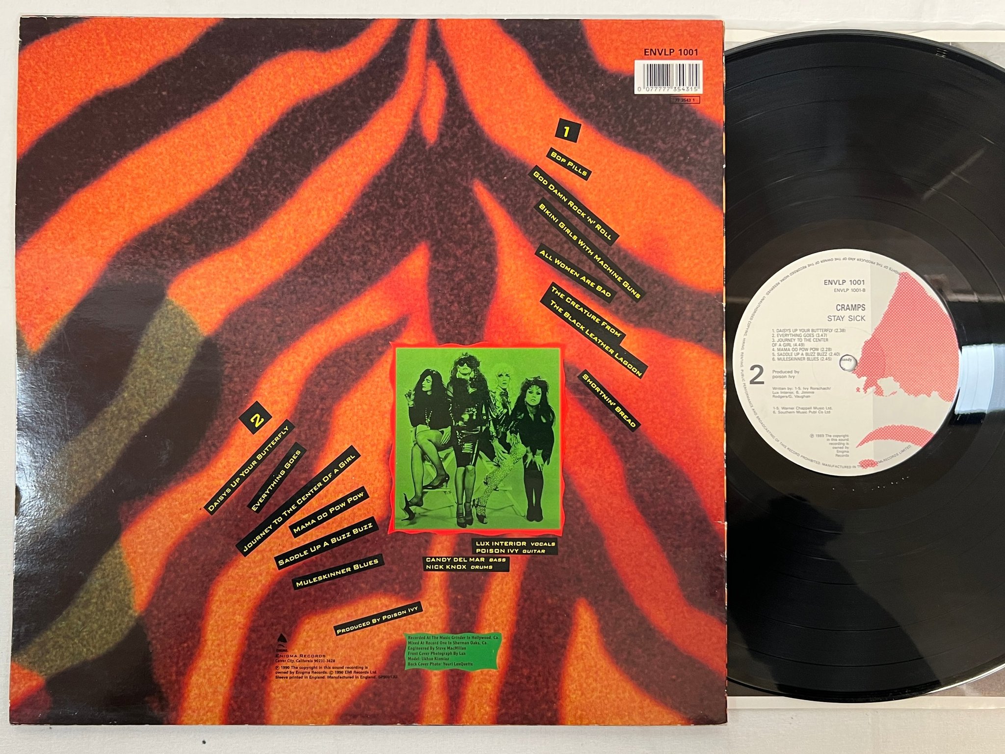 Omslagsbild för skivan CRAMPS stay sick LP -89 ENSIGN ENVLP 1001