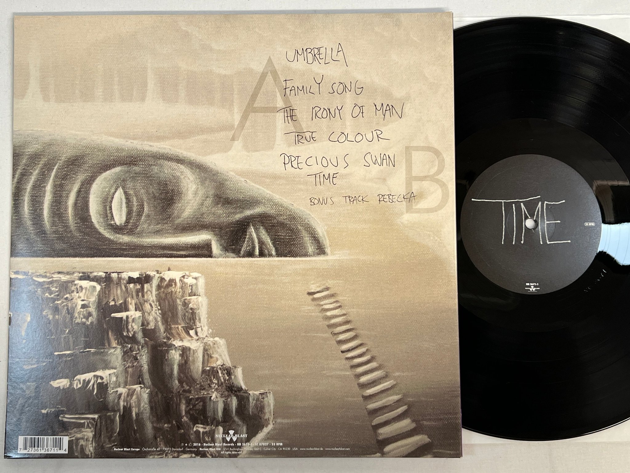 Omslagsbild för skivan PELANDER time LP 2016 NUCLEAR NB 3671-1