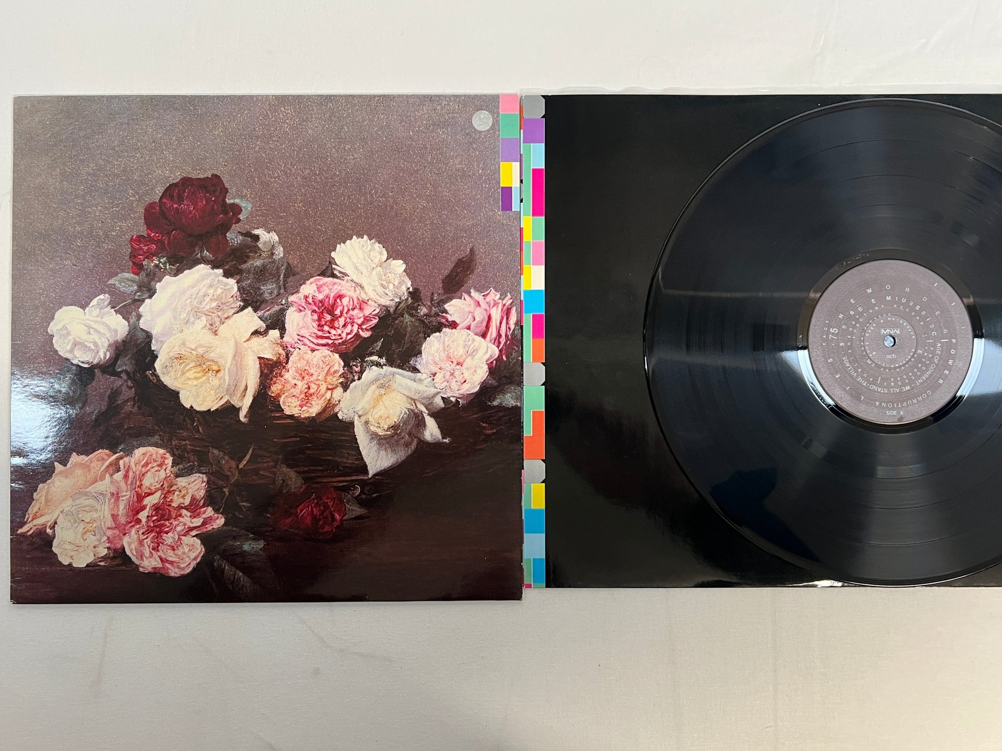 Omslagsbild för skivan NEW ORDER Power, Corruption & Lies LP -83 NCB MNW fact 75 