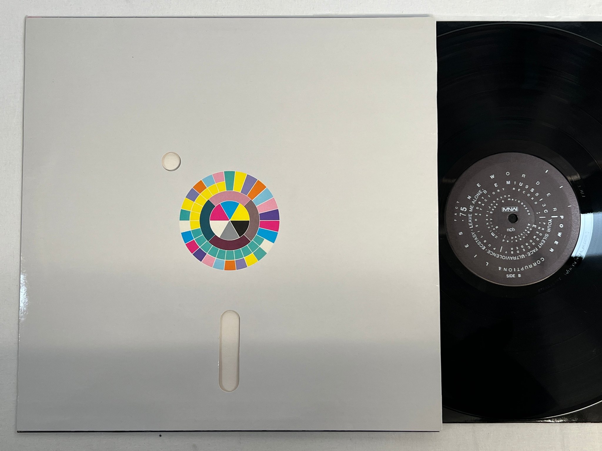 Omslagsbild för skivan NEW ORDER Power, Corruption & Lies LP -83 NCB MNW fact 75 