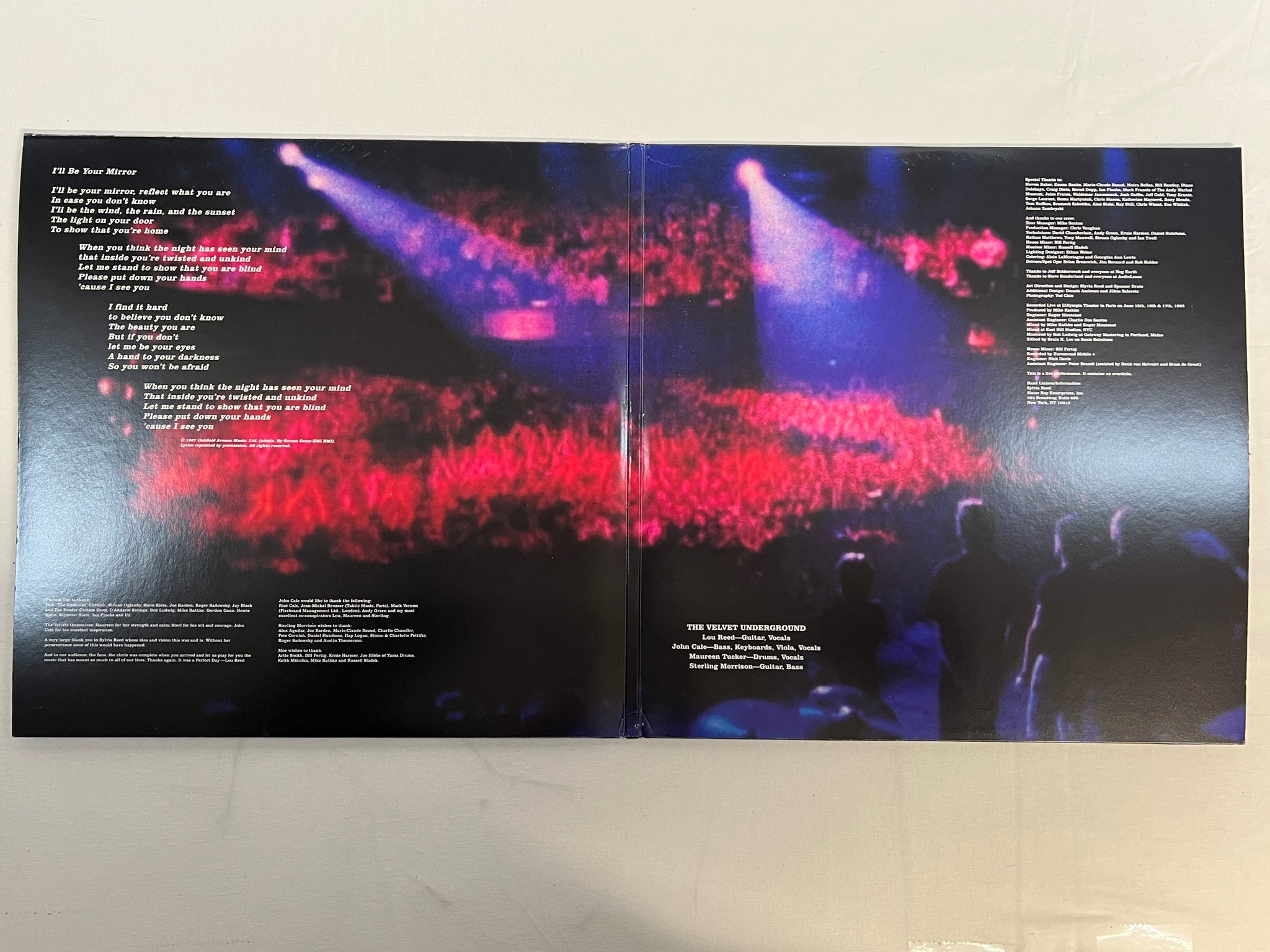 Omslagsbild för skivan THE VELVET UNDERGROUND Live MCMXCIII 4xLP 2014 RHINO 8122795937 blue vinyl