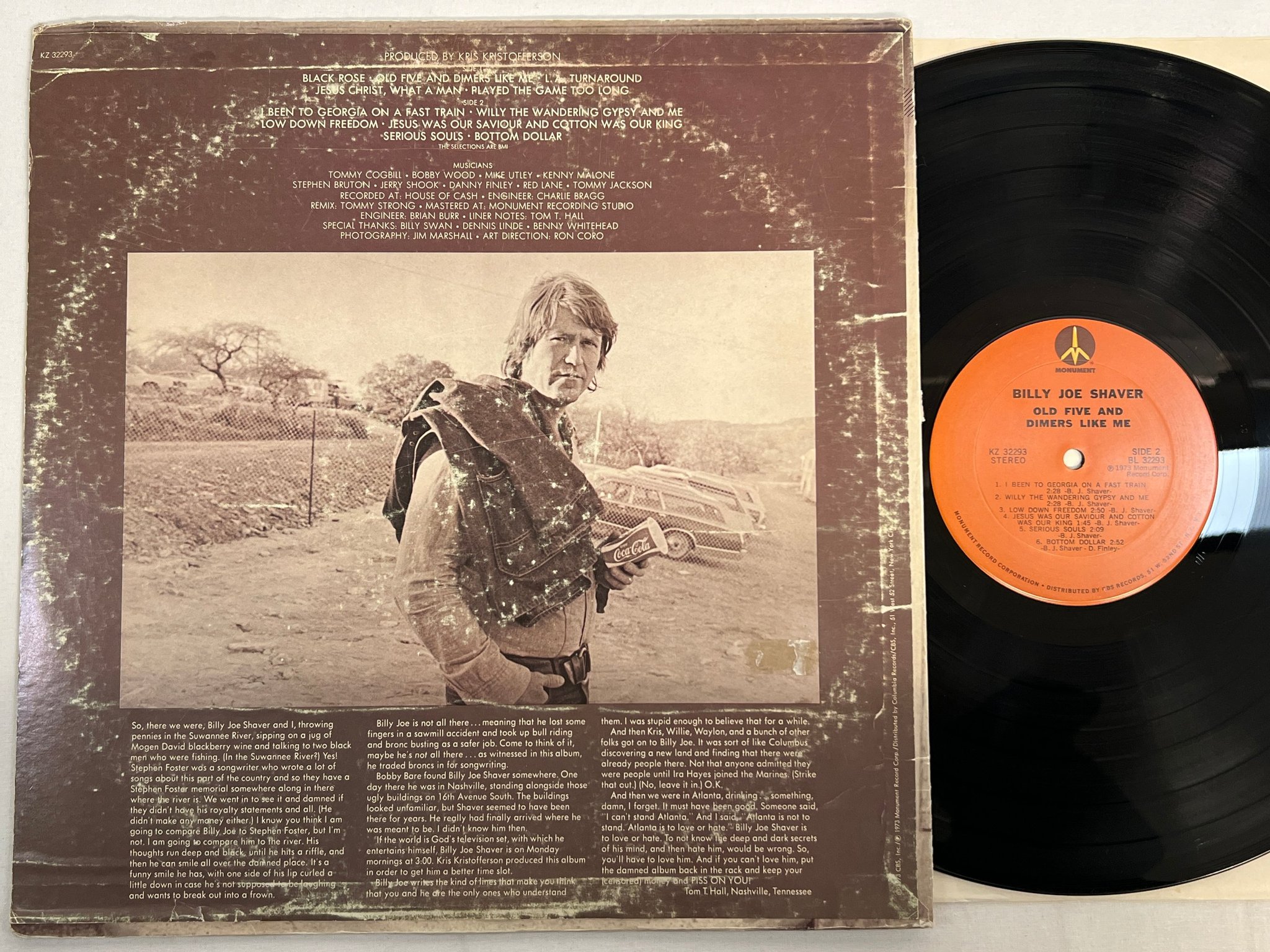 Omslagsbild för skivan BILLY JOE SHAVER Old Five And Dimers Like Me LP -73 US MONUMENT KZ 32293