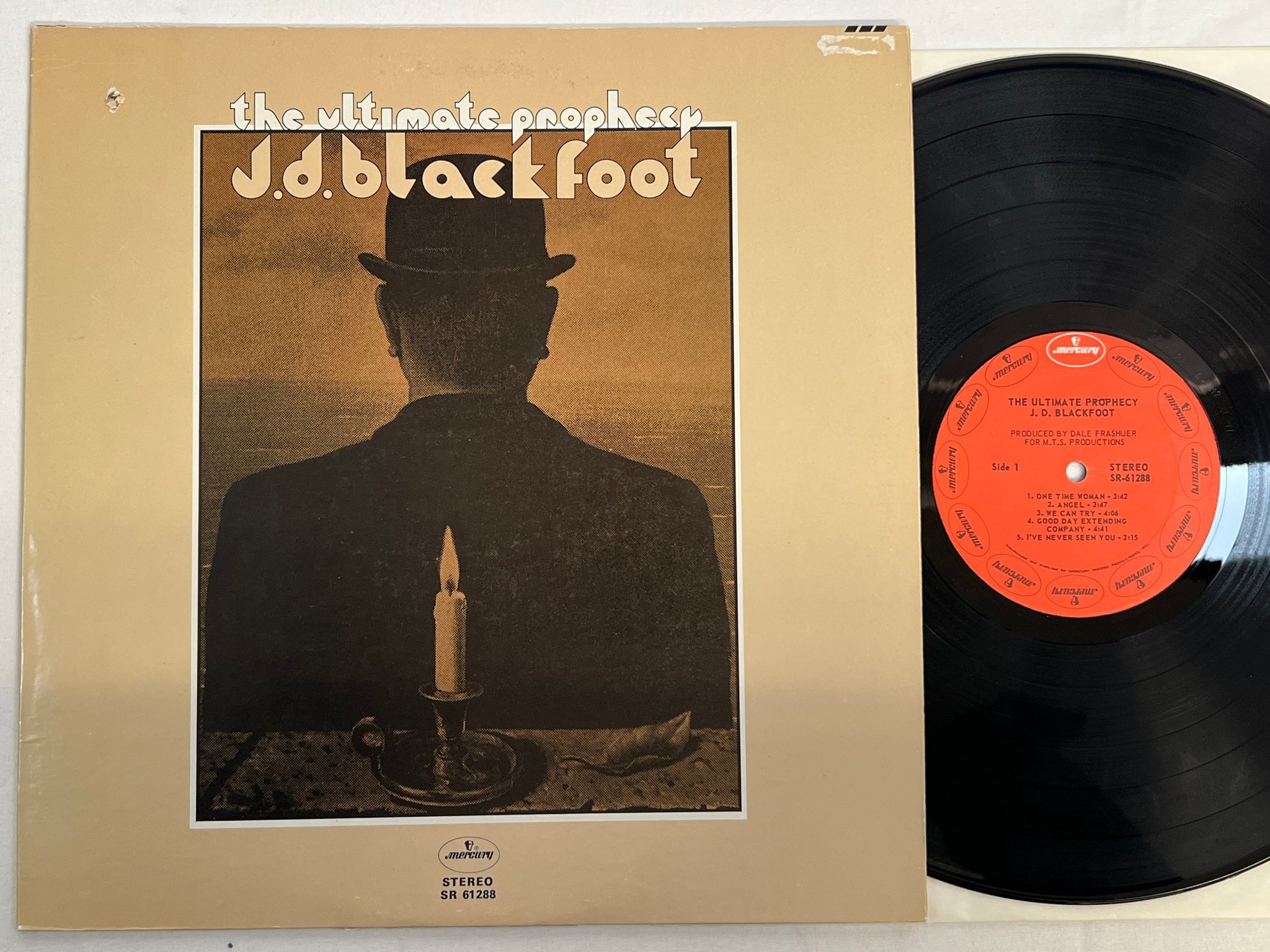Omslagsbild för skivan J.D. BLACKFOOT The Ultimate Prophecy LP -70 US mercury SR 61288 psych