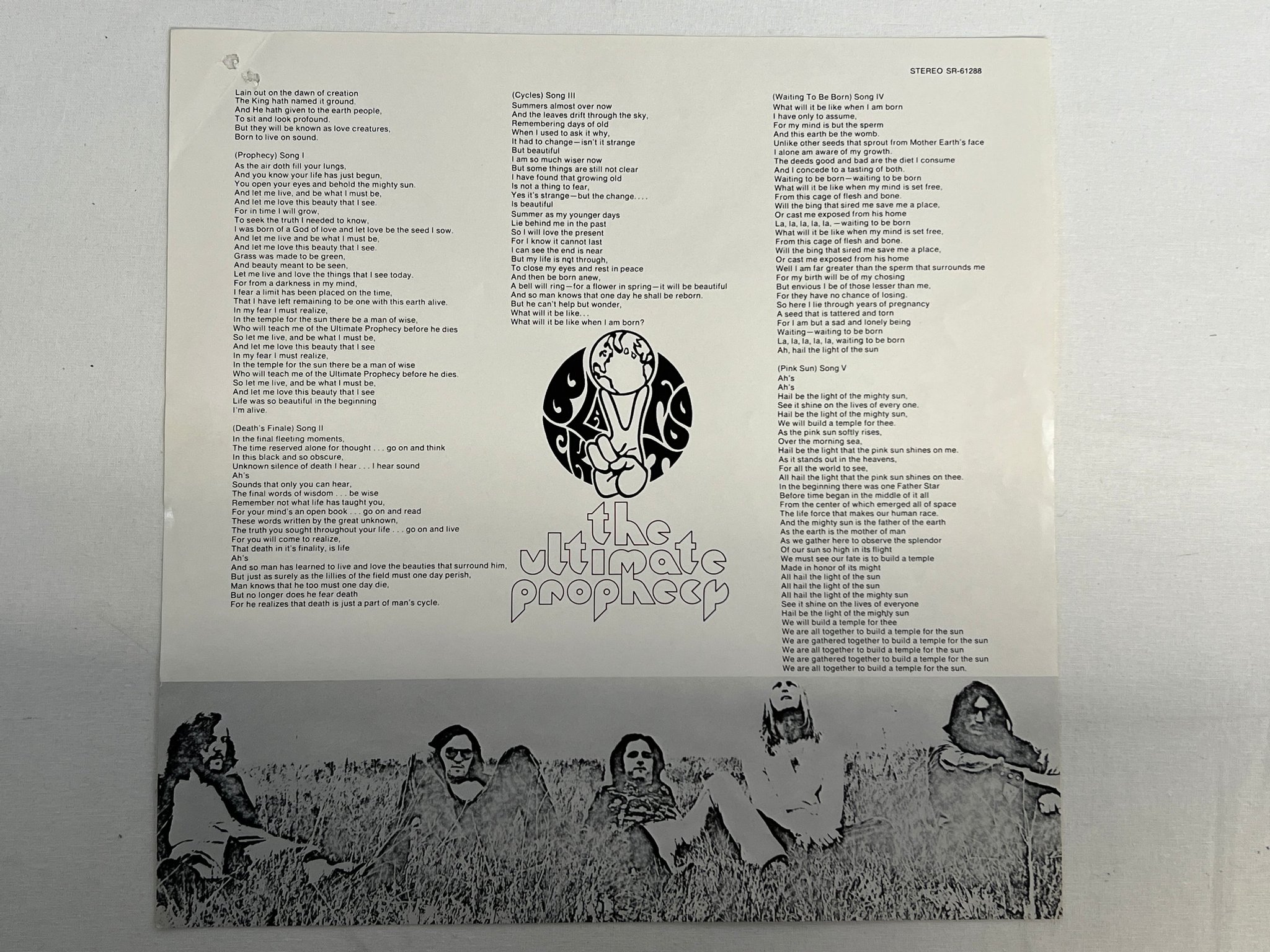 Omslagsbild för skivan J.D. BLACKFOOT The Ultimate Prophecy LP -70 US mercury SR 61288 psych