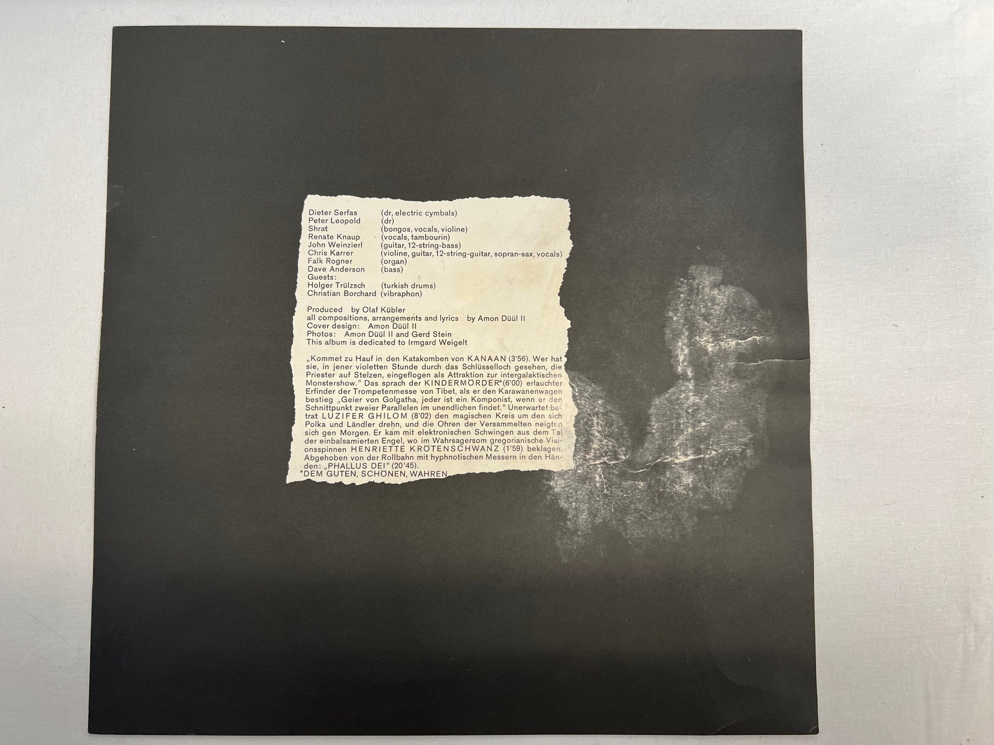 Omslagsbild för skivan AMON DUUL II phallus dei LP -69 Ger LIBERTY LBS 83 279 I kraut