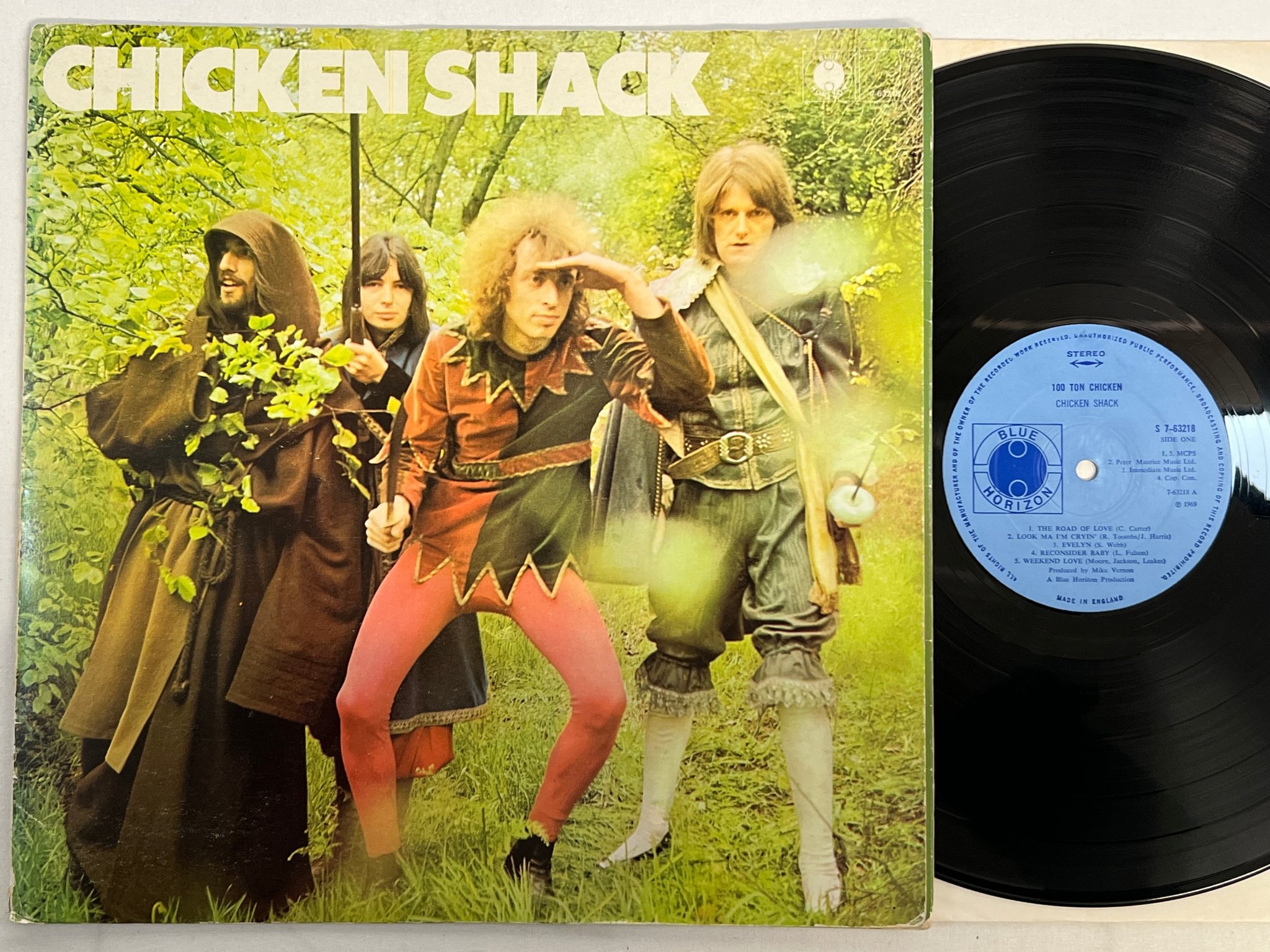 Omslagsbild för skivan CHICKEN SHACK 100 ton chicken LP -69 UK BLUE HORIZON S 7-63218