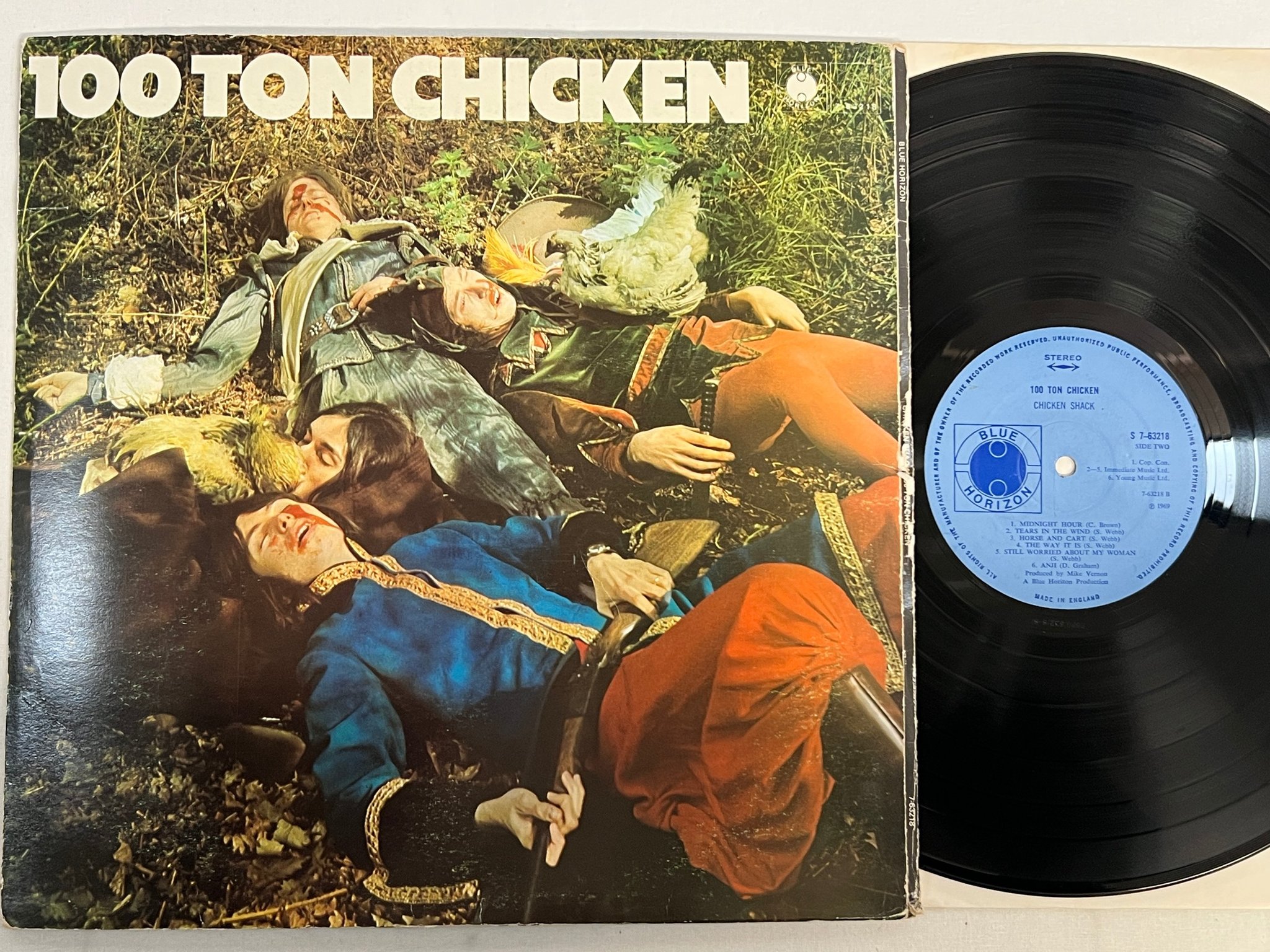 Omslagsbild för skivan CHICKEN SHACK 100 ton chicken LP -69 UK BLUE HORIZON S 7-63218