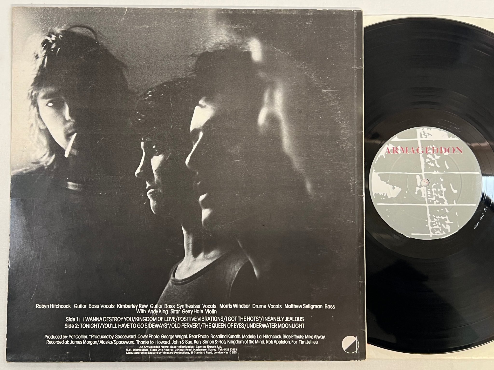 Omslagsbild för skivan THE SOFT BOYS Underwater Moonlight LP -80 UK armageddon ARM 1 indie rock 