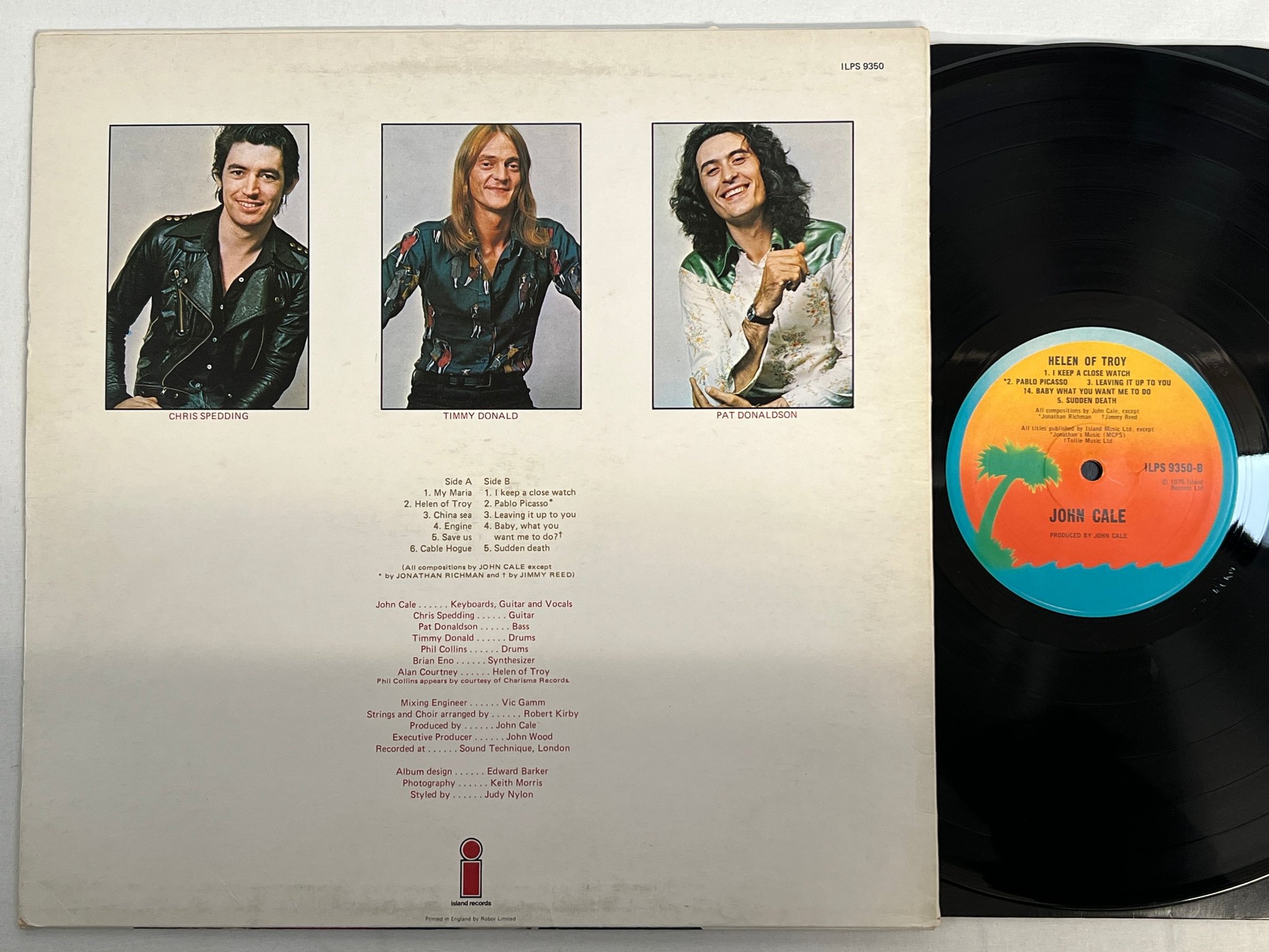 Omslagsbild för skivan JOHN CALE helen of troy LP -75 UK ISLAND ILPS 9350