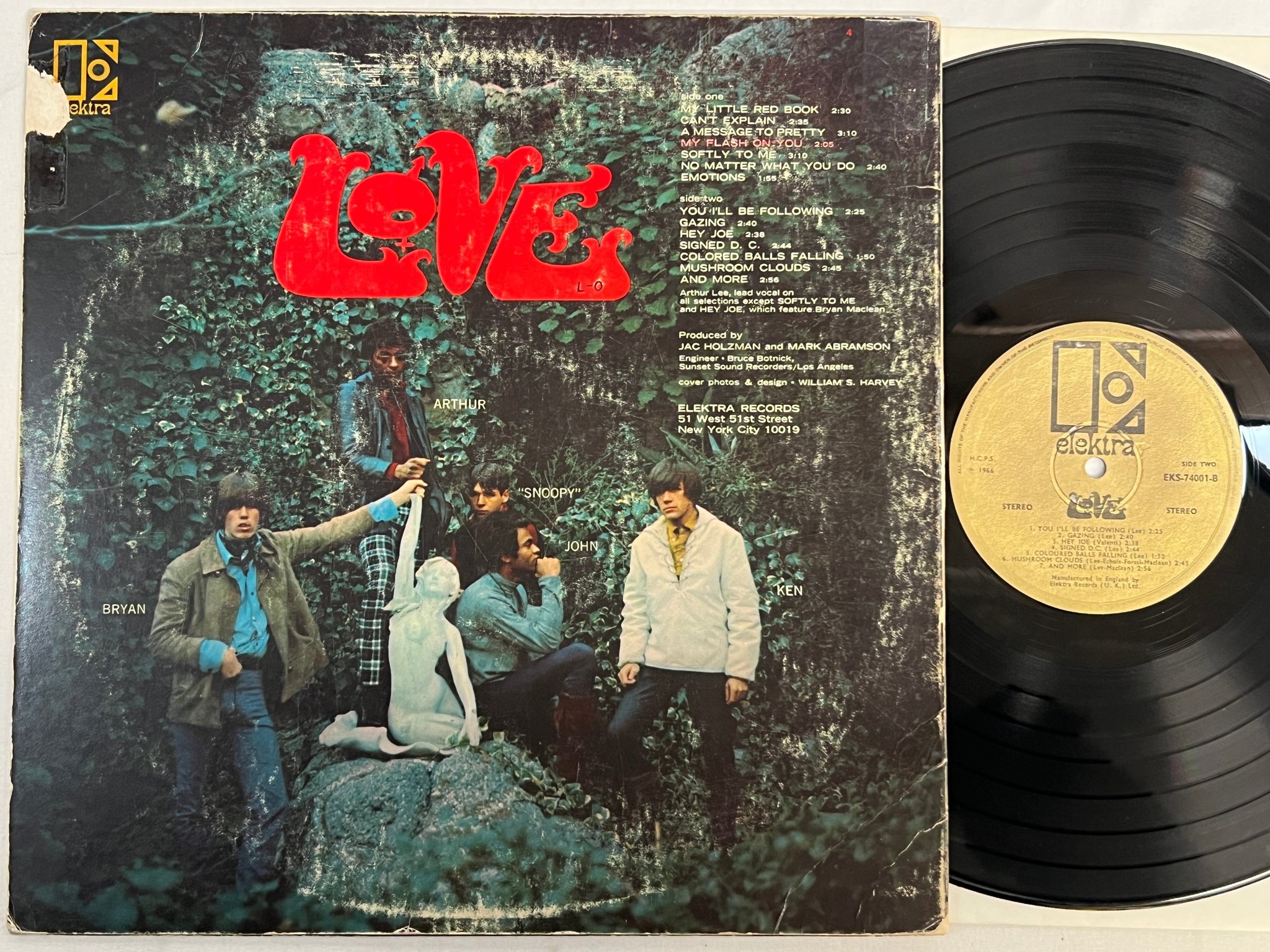 Omslagsbild för skivan LOVE s/t LP -66 UK ELEKTRA EKS-74001 ** classic **