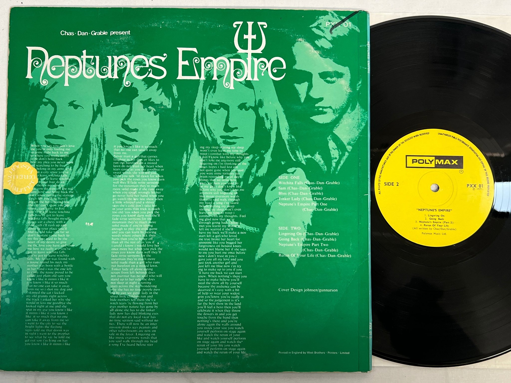 Omslagsbild för skivan NEPTUNES EMPIRE s/t LP -71 UK POLYMAX PXX 01 rare psych !