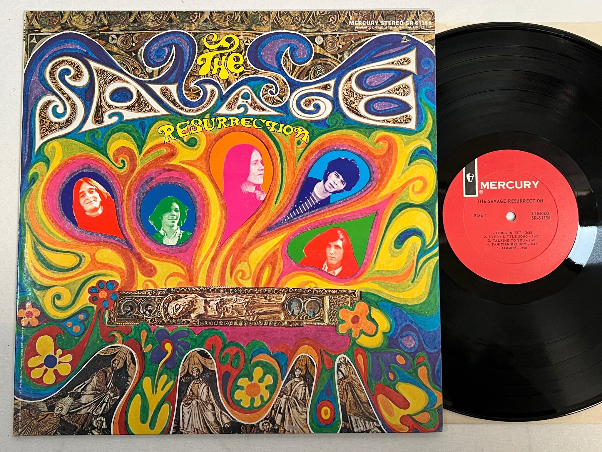 Omslagsbild för skivan THE SAVAGE RESURRECTION s/t LP -68 US MERCURY SR-61156 psych 