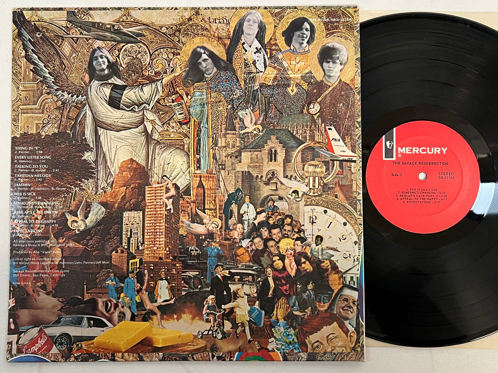 Omslagsbild för skivan THE SAVAGE RESURRECTION s/t LP -68 US MERCURY SR-61156 psych 