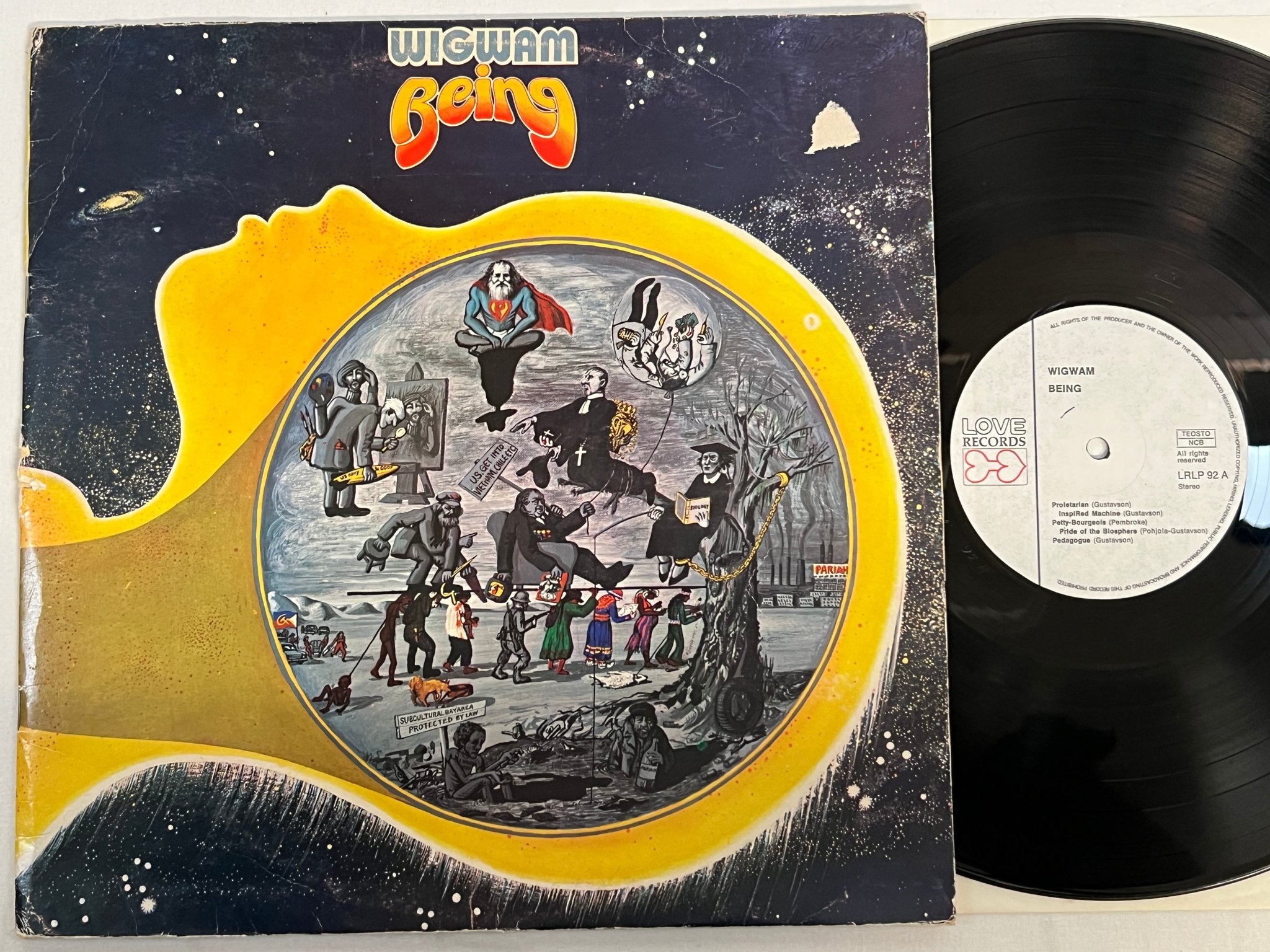 Omslagsbild för skivan WIGWAM being LP -74 Fin LOVE RECORDS LRLP 92 prog 